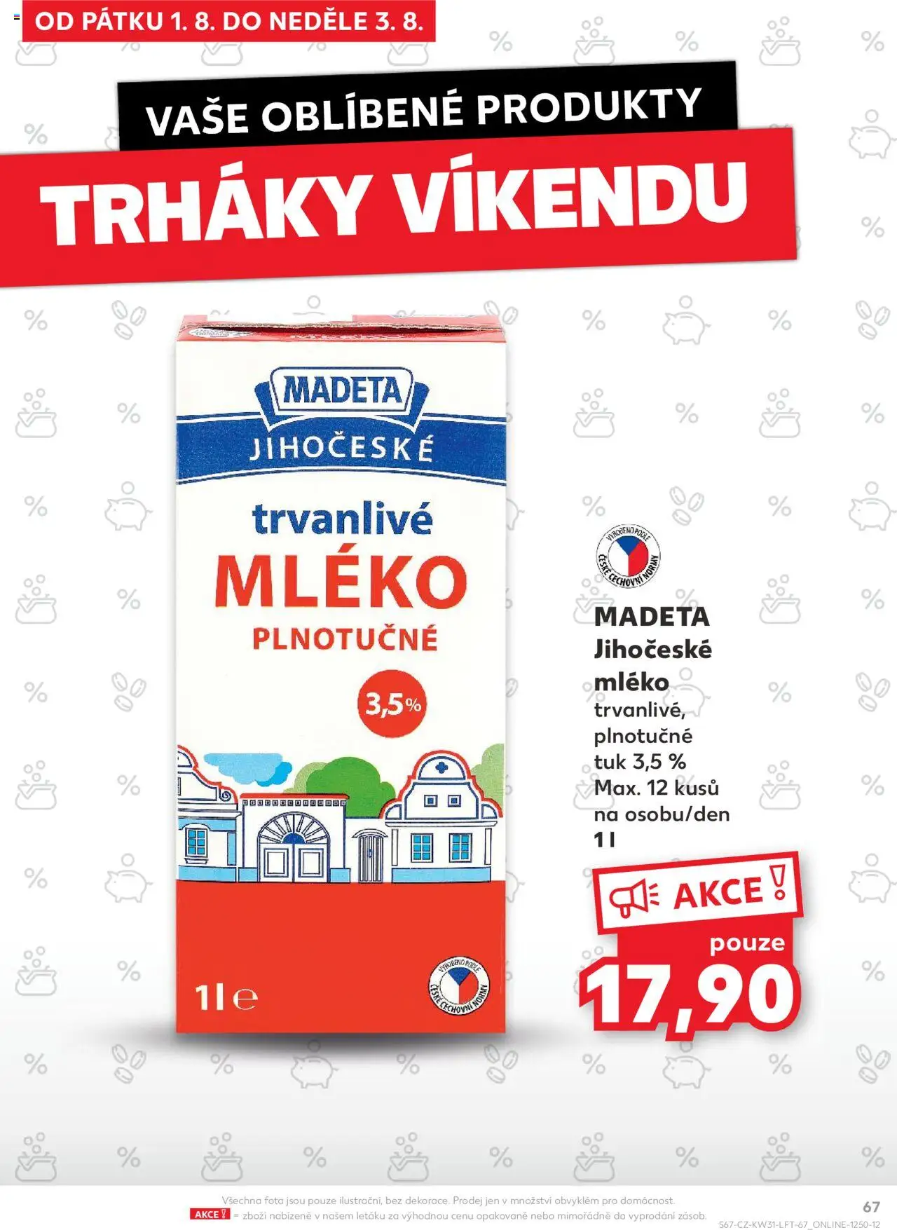Kaufland leták - Liberec od 30.07.2025 | Strana: 67 | Produkty: Mléko
