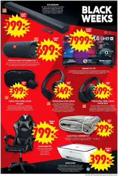 HÖGTALARE FLIP ESSENTIAL 2, JBL. Flip Essential 2. Lätt Bluetooth-högtalare med kraftfullt ljud. 10 timmars speltid. Med en vattentålig IPX7-design behöver du inte oroa dig för stänk. - Förhandsvisning av reklamblad från butik ICA Maxi aktuell från 24.11.2025 | Sida: 21 | Produkter: Gamingstol, Trådlösa hörlurar, Hörlurar, Högtalare