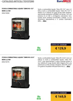 Anteprima del volantino Eurobrico Articoli Toyotomi catalogo valido a partire dal 23.07.2025 | Pagina: 2 | Prodotti: Stufa