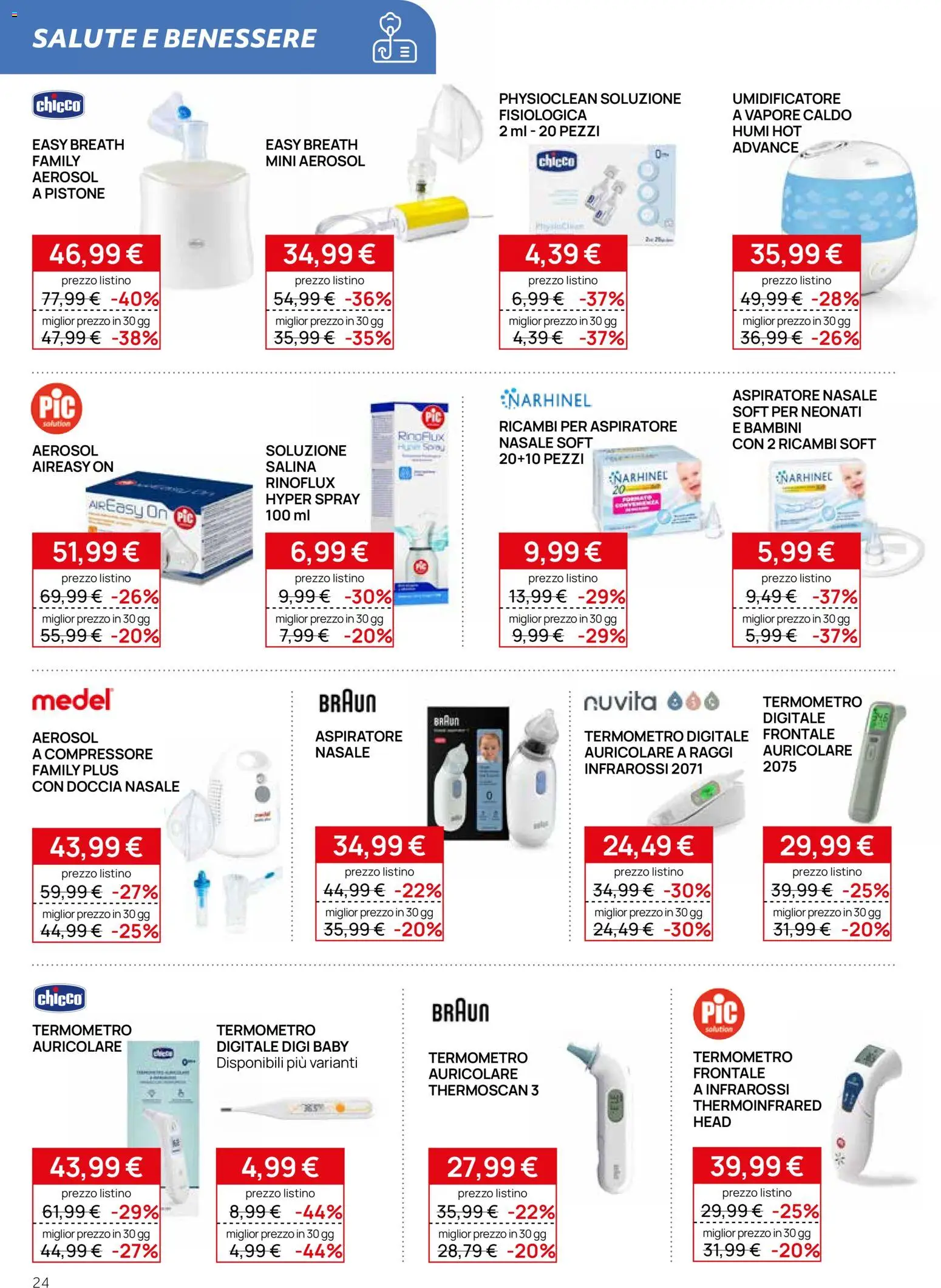 Volantino Prenatal del 12.03.2026 | Pagina: 24 | Prodotti: Compressore, Termometro, Doccia