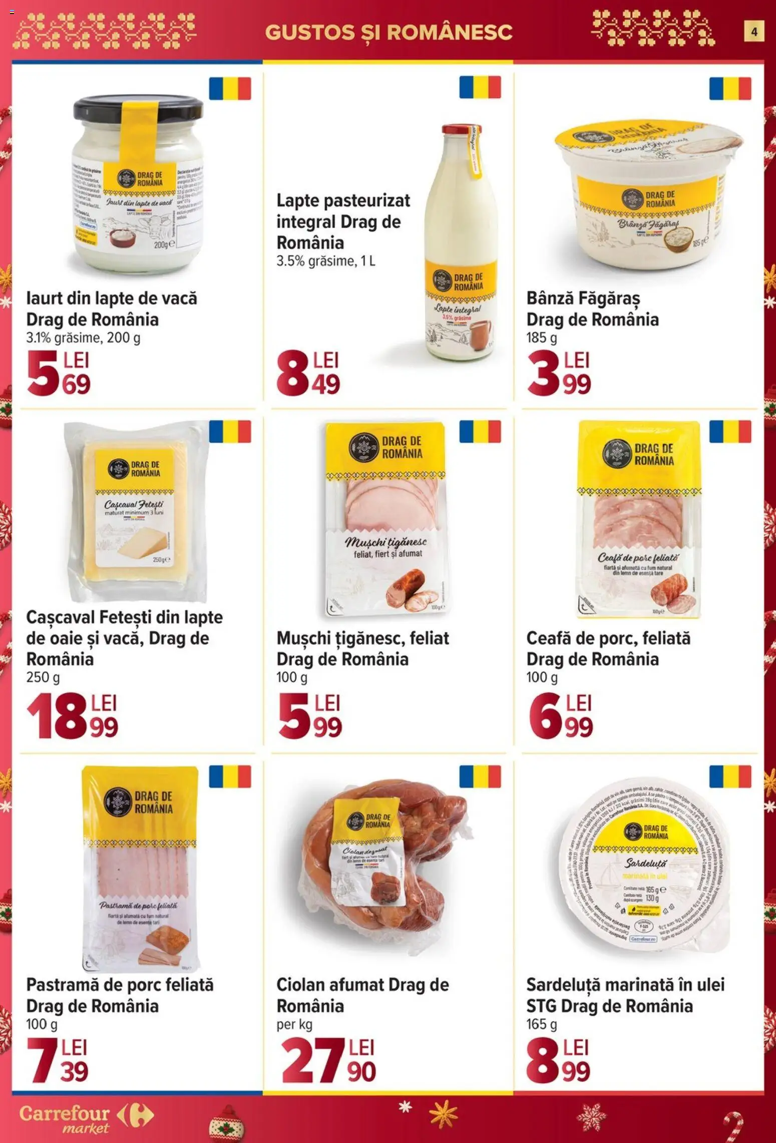 Noul catalog Carrefour – valabil de la 26.11.2025 | Pagină: 4 | Produse: Cașcaval, Lapte, Ulei