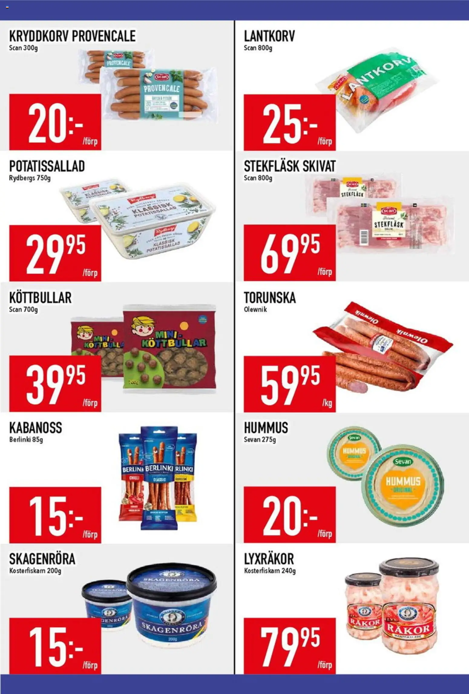 Matdax reklamblad aktuell från 20.04.2026 | Sida: 12 | Produkter: Potatissallad, Köttbullar, Räkor