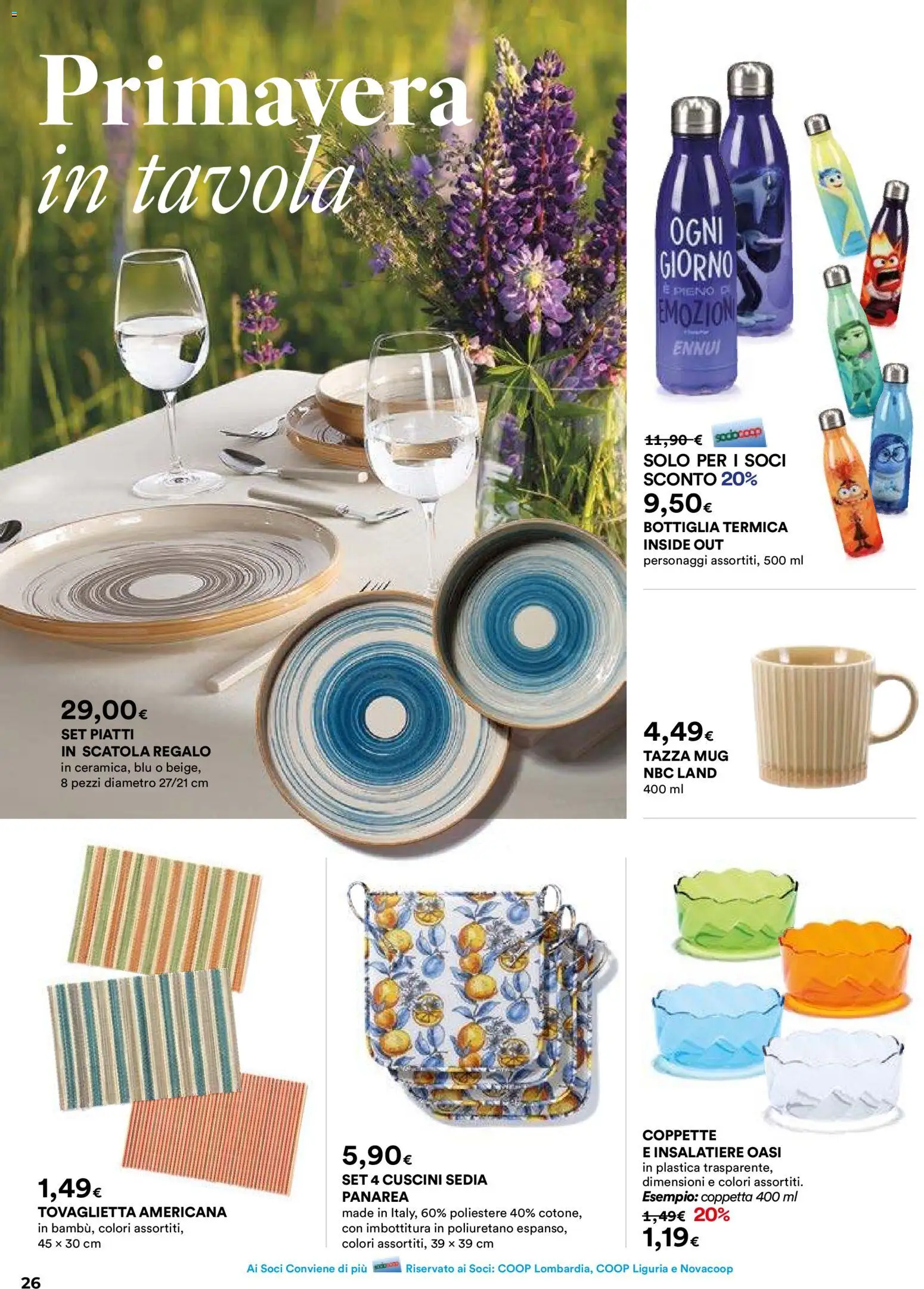 Volantino Ipercoop del 26.02.2026 | Pagina: 26 | Prodotti: Bottiglia, Sedia, Scatola