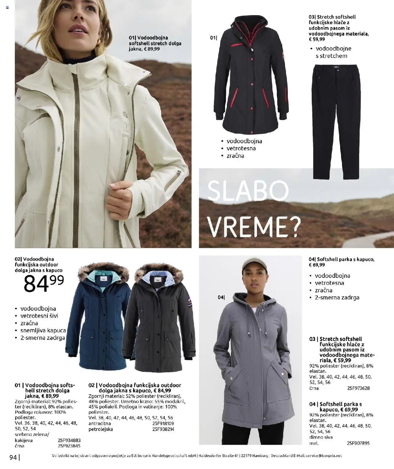 Bonprix katalog │ velja od 01.09.2025 | Stran: 94 | Izdelki: Podloga, Jakna, Hlace