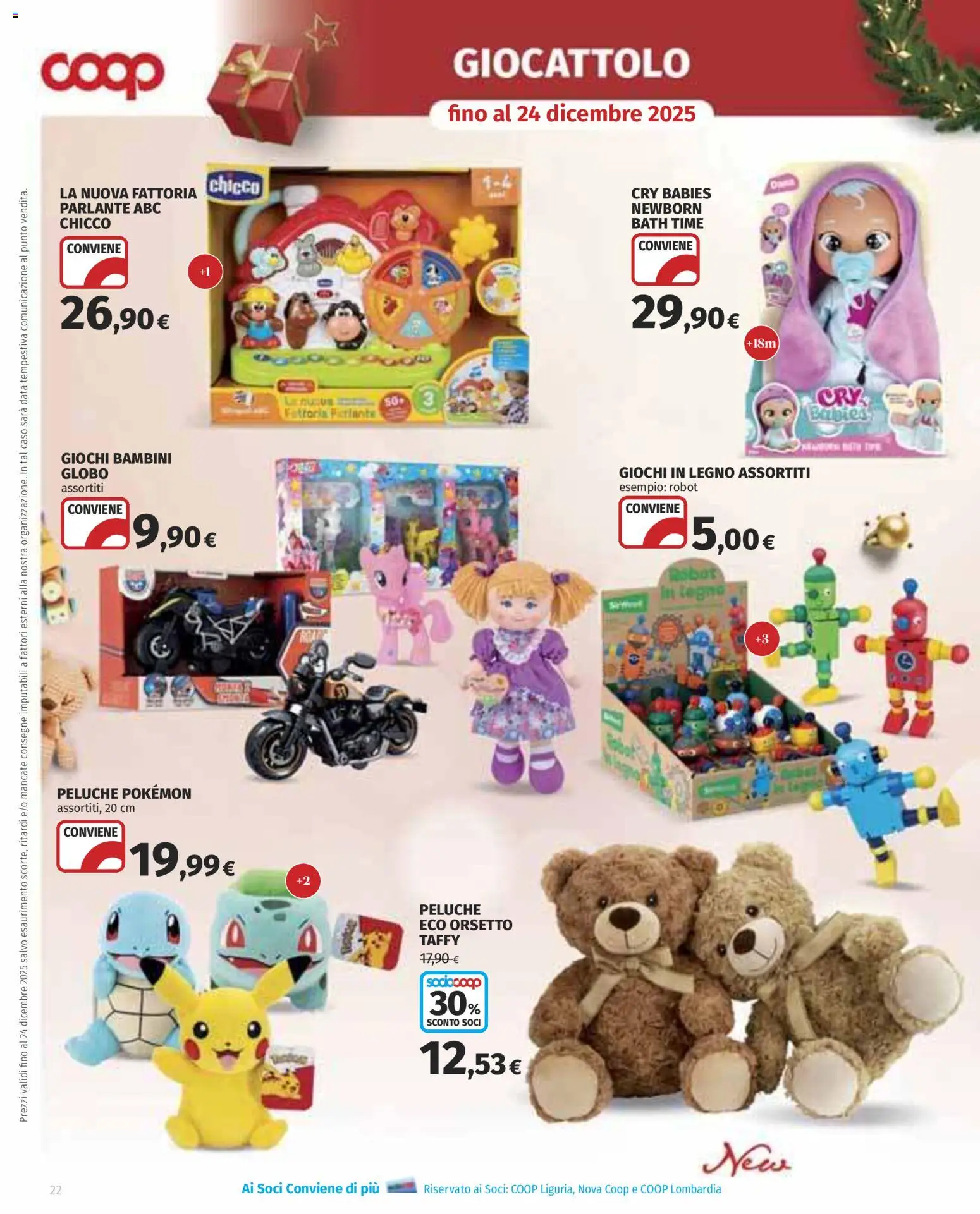 Volantino COOP del 27.11.2025 | Pagina: 22 | Prodotti: Peluche, Data, Robot