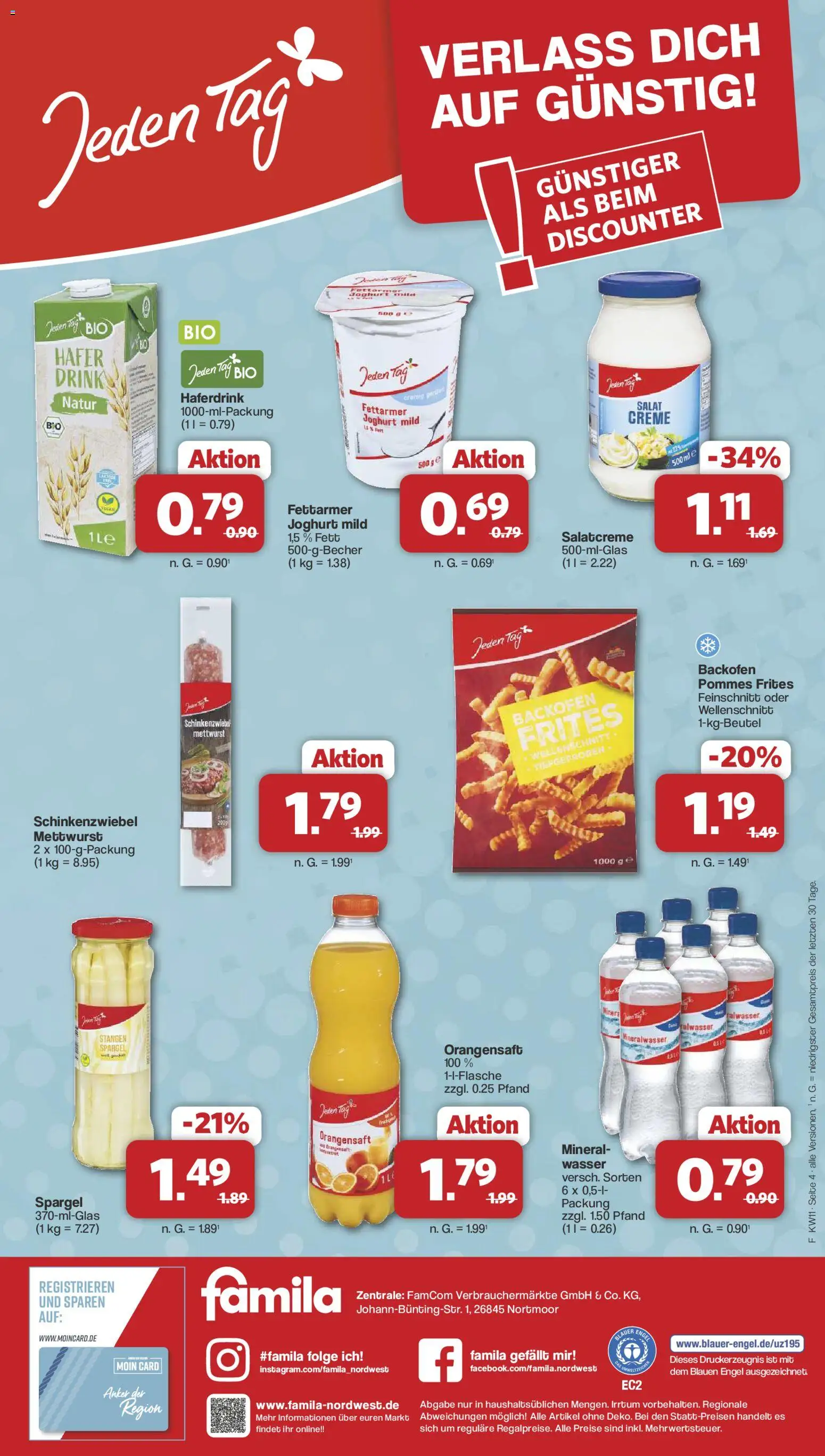 Famila Nordwest Sonderangebote – gültig ab 09.03.2026 | Seite: 4 | Produkte: Spargel, Orangensaft, Creme, Backofen