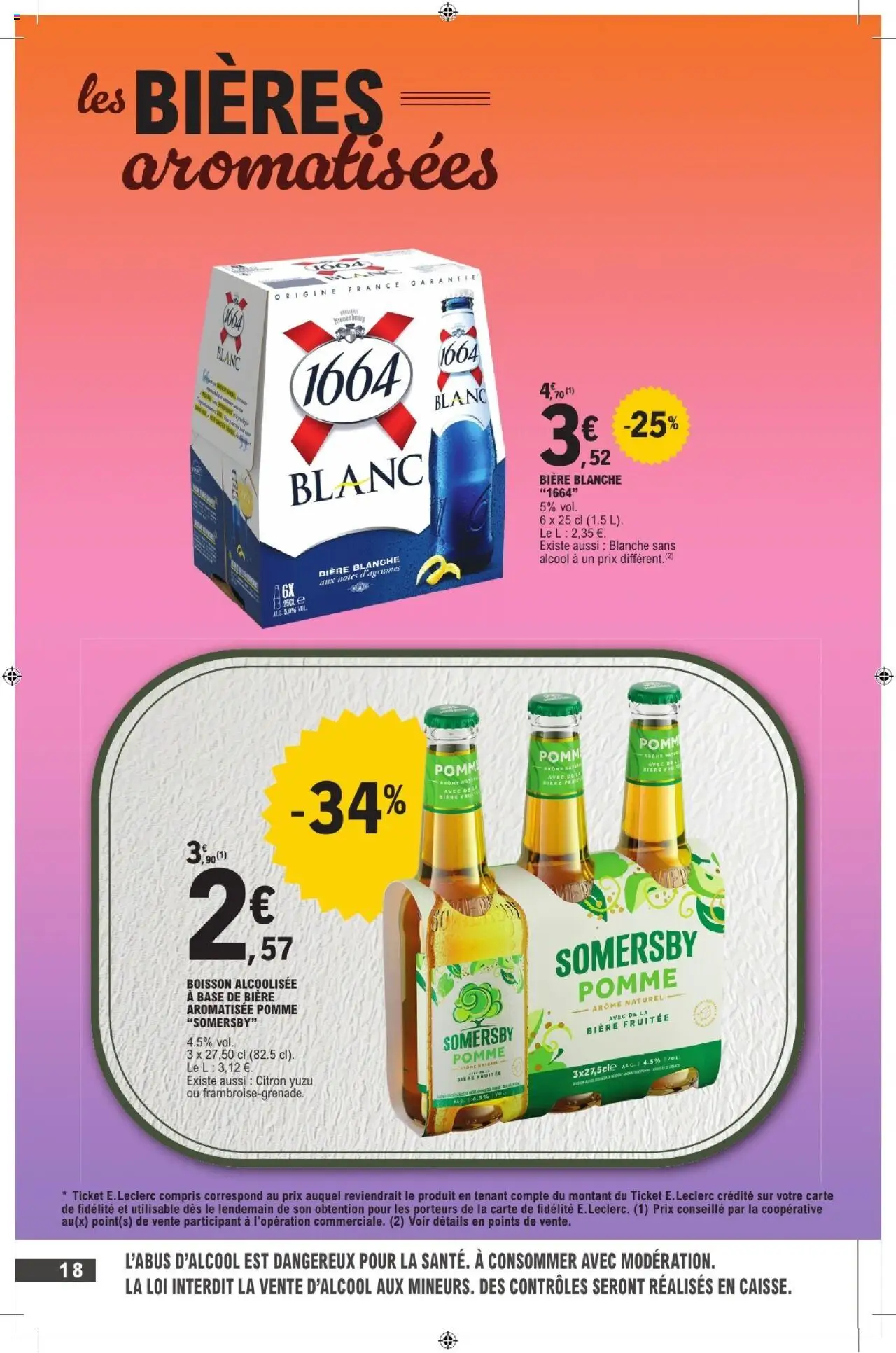 {H1} | Page: 18 | Produits: Alcool, Citron, Pomme, Bière