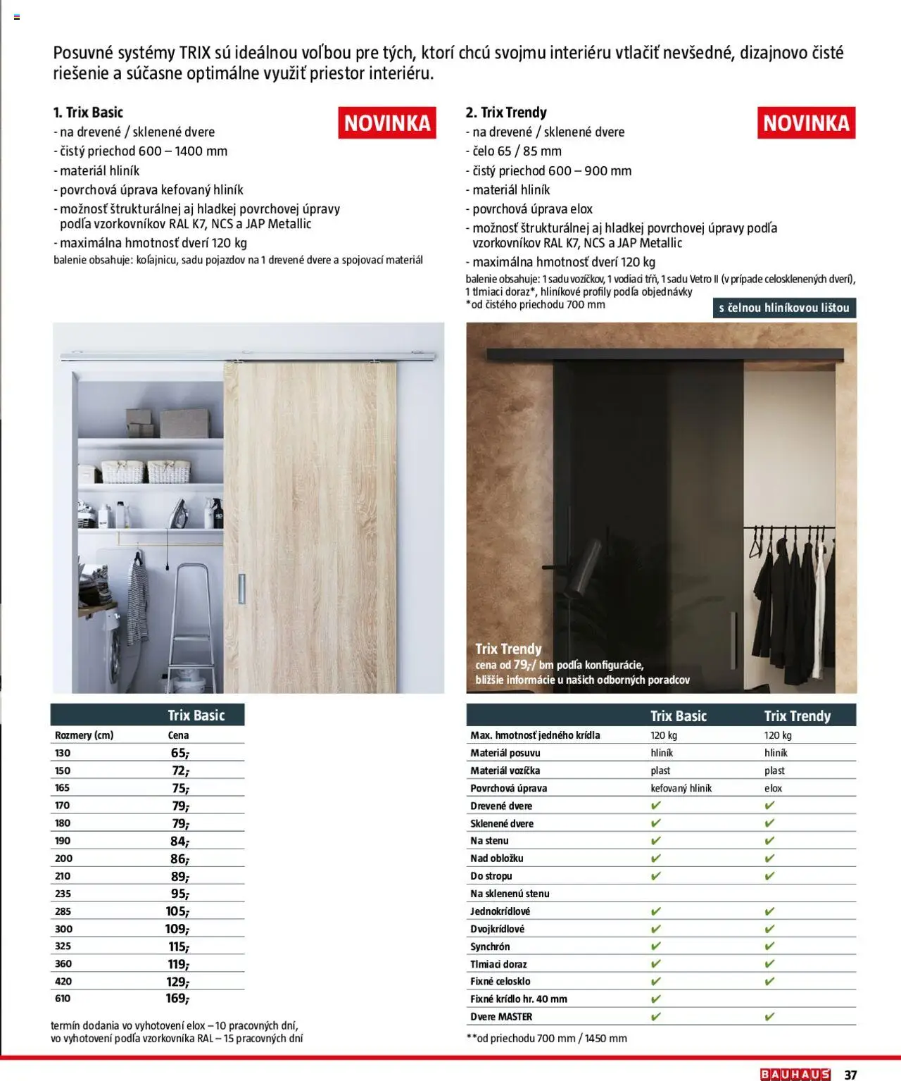 Nové Bauhaus akcie – leták je platný od 08.09.2025 | Strana: 37 | Produkty: Drevené dvere, Dvere