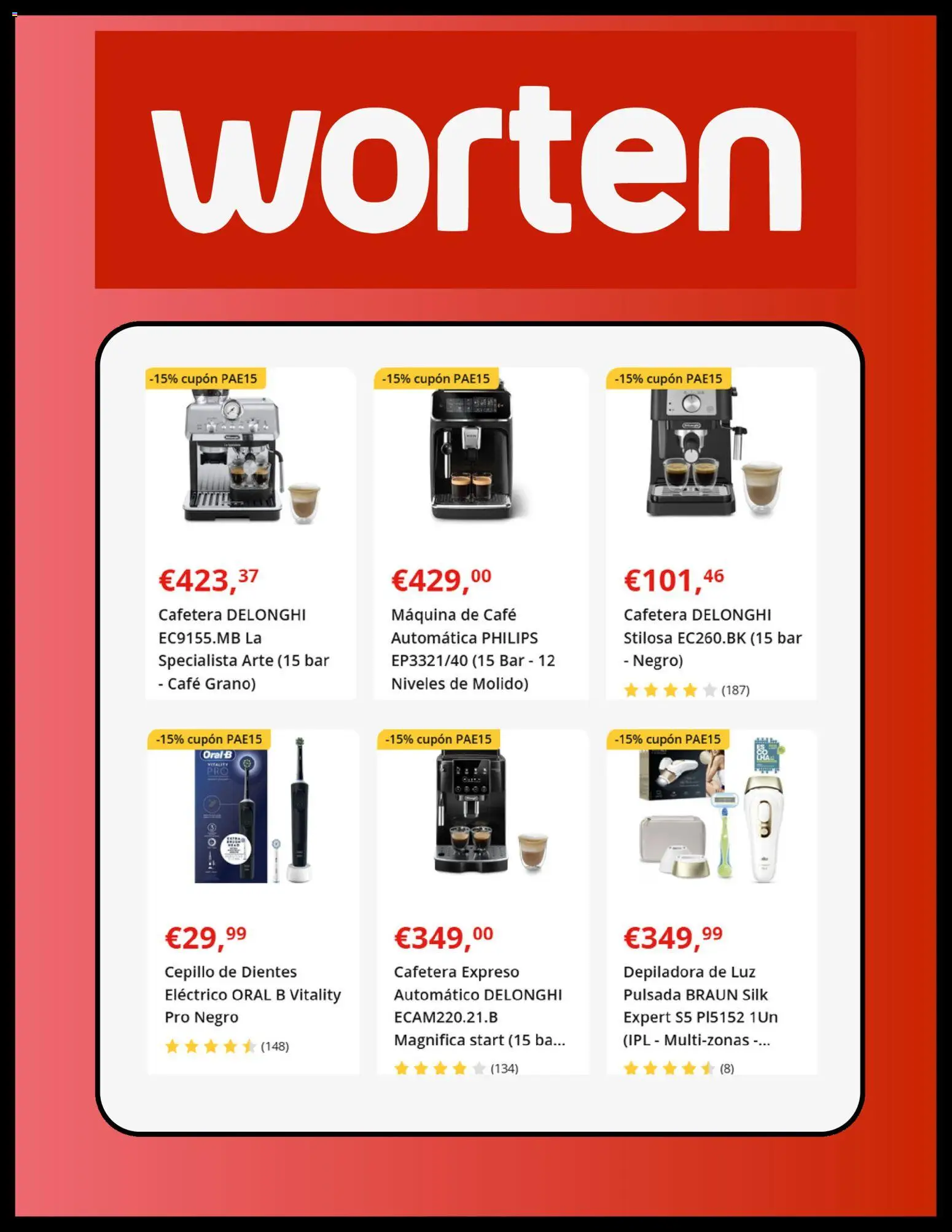 Worten folleto │ válido desde el 01.04.2026 | Página: 4 | Productos: Cepillo, Cepillo de dientes, Café, Depiladora