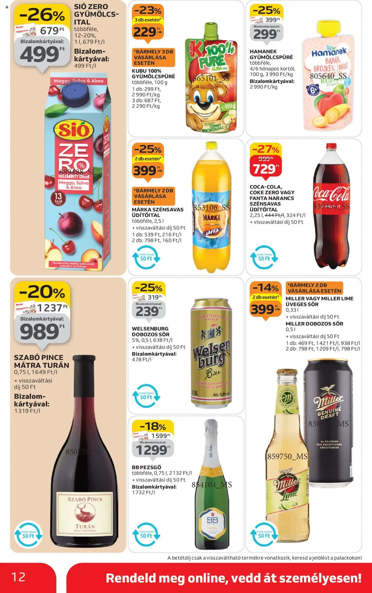 Auchan akciós ujság - amely érvényes a következő dátumtól: 09.10.2025 | Oldal: 12 | Termékek: Pezsgő, Bb pezsgő, Narancs, Banán