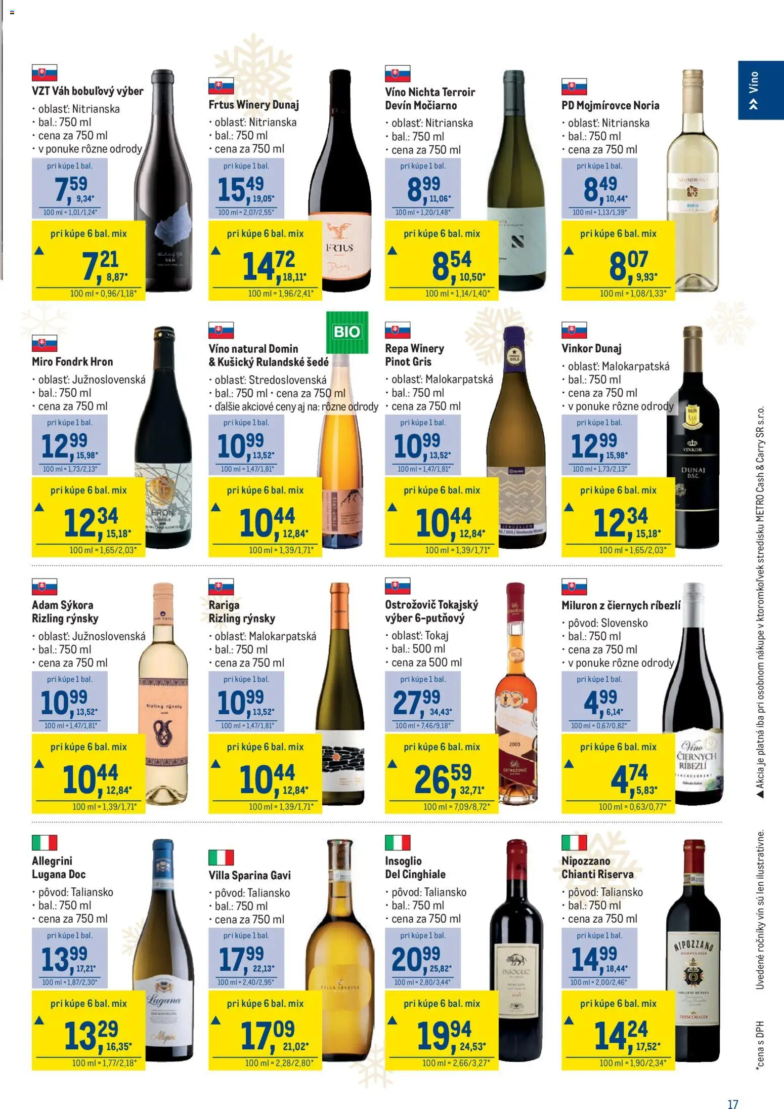 Nové Metro akcie – leták je platný od 19.11.2025 | Strana: 17 | Produkty: Víno