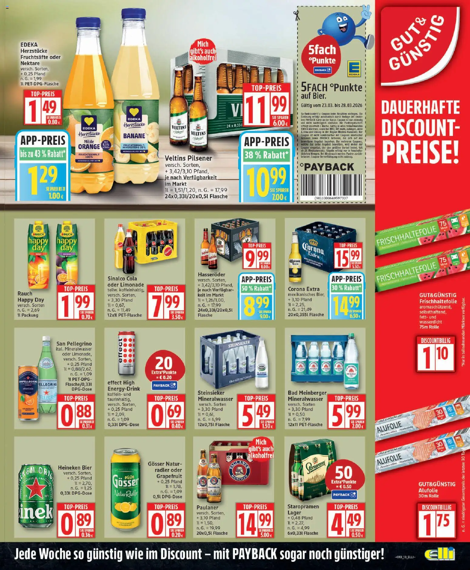 Elli Markt Prospekt Schloß Holte – gültig ab 23.03.2026 | Seite: 13 | Produkte: Cola, Bad, Heineken, Grapefruit