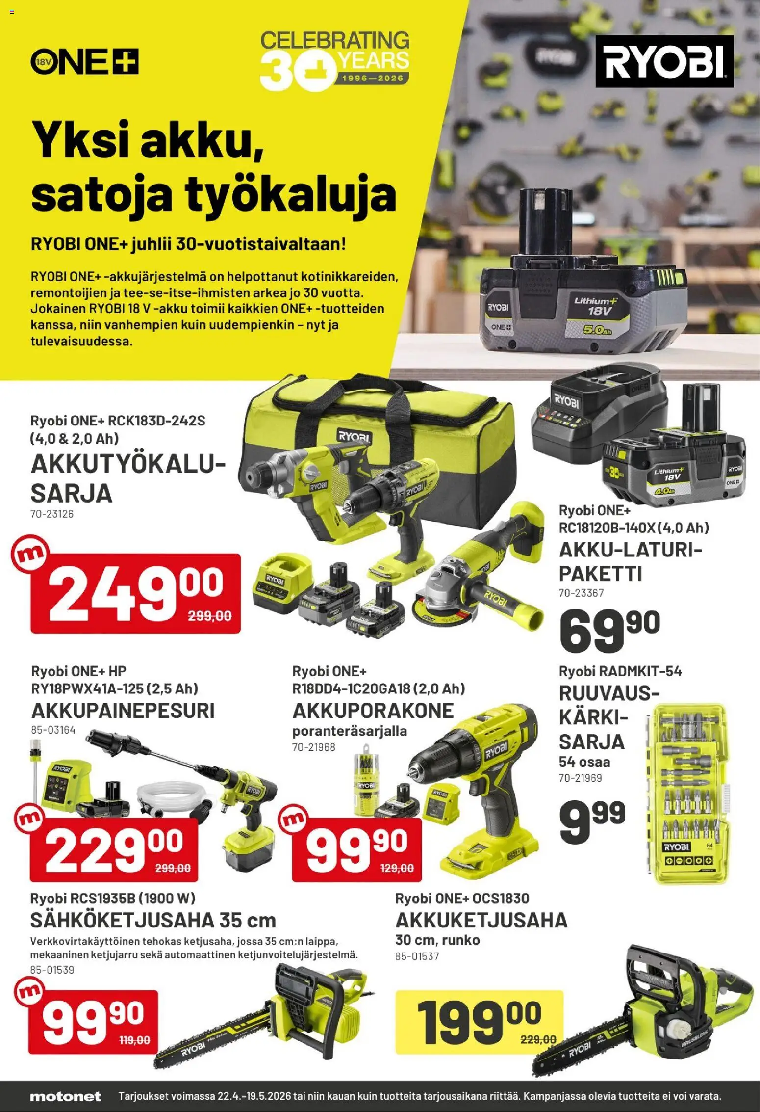 Motonet tarjoukset – voimassa 22.04.2026 alkaen | Sivu: 8 | Tuotteet: Akku, Voi