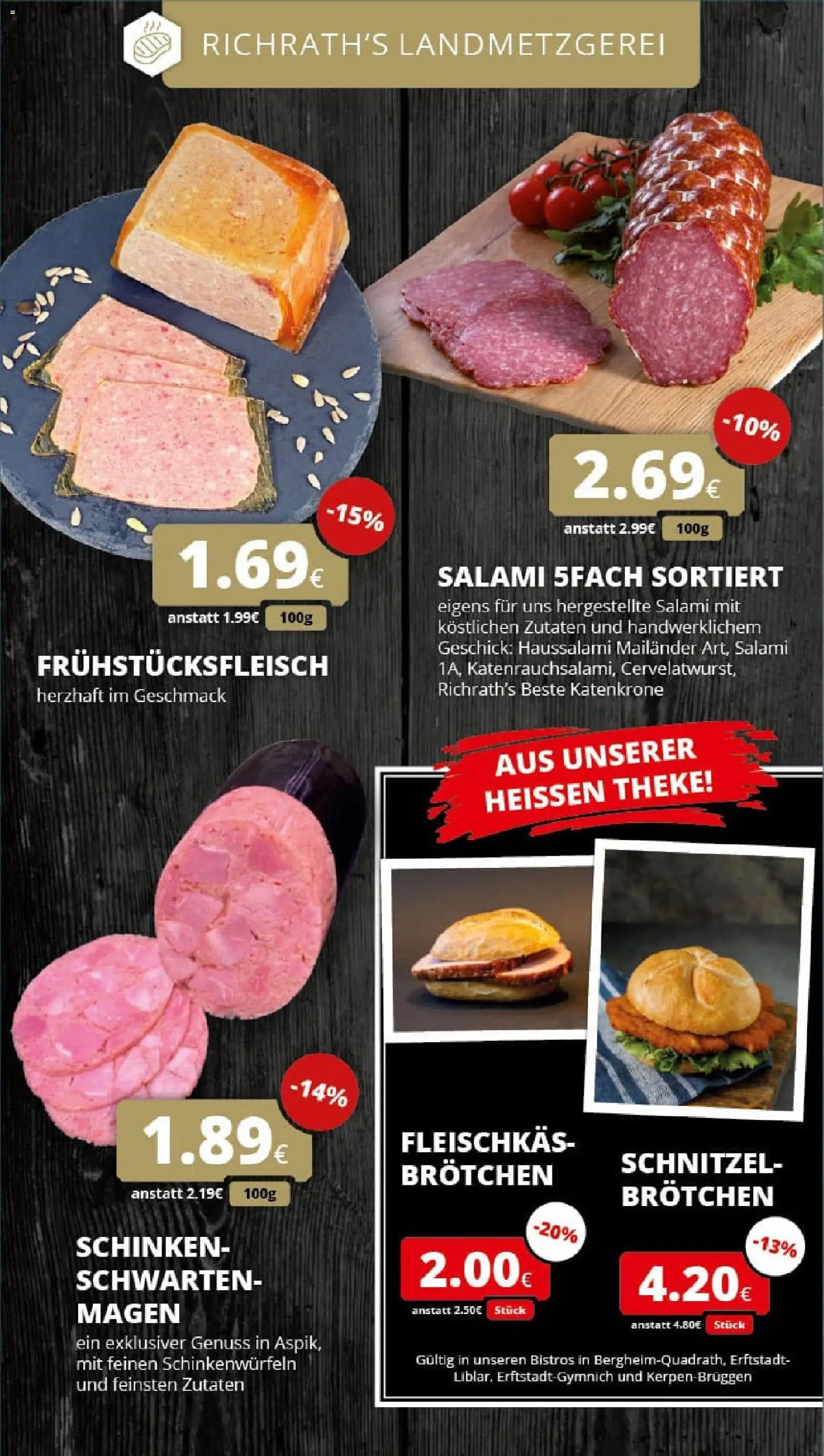 Rewe prospekt Bergheim	 – gültig ab 26.10.2025 | Seite: 12 | Produkte: Theke, Schnitzel, Salami, Schinken