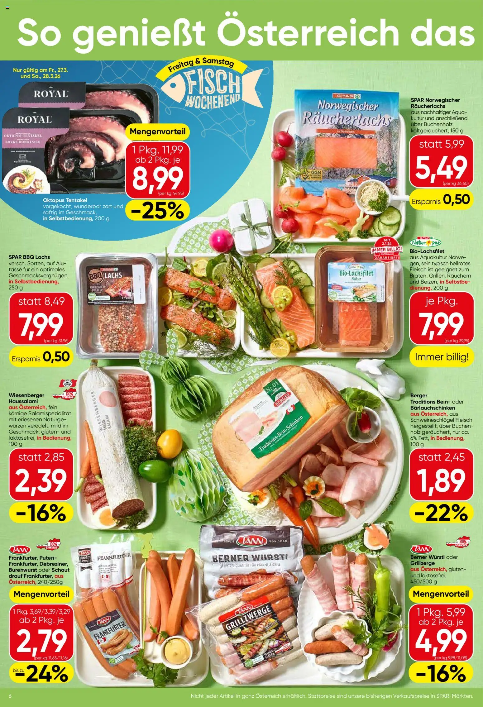 Spar Flugblatt - Steiermark gültig ab 26.03.2026 | Seite: 6 | Produkte: Grill, Salami, Fisch