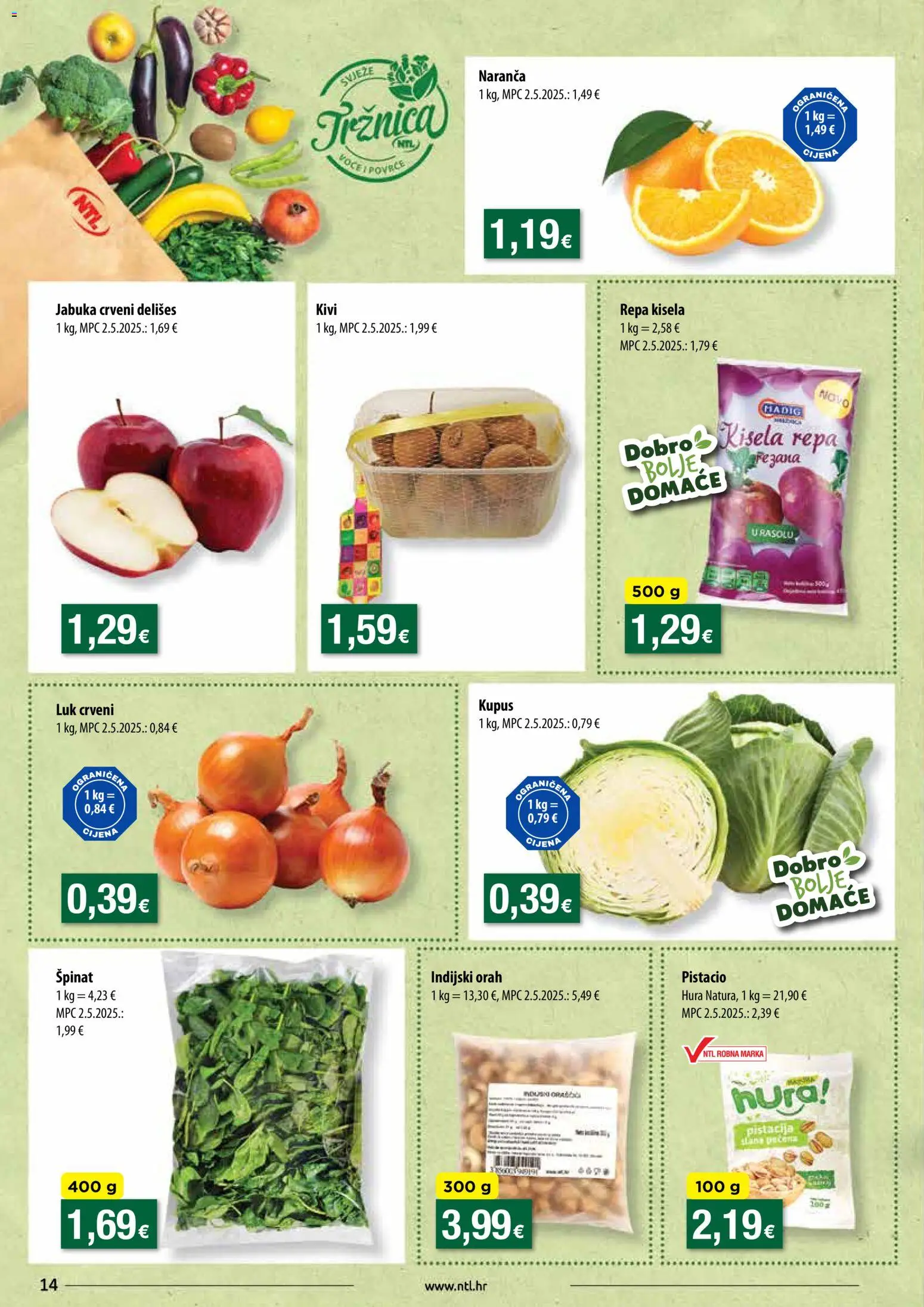 NTL katalog | vrijedi od 03.12.2025 | Stranica: 14 | Proizvodi: Voće, Indijski orah, Jabuka, Orah