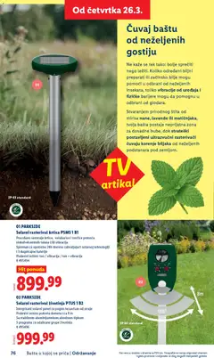 Lidl katalog Bašta o kojoj se priča - pregled Lidl kataloga - važi od 26.02.2026 | Strana: 76 | Proizvode: Rasterivač krtica, Parkside, Baterije
