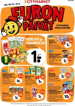 K-Citymarket-mainoslehti voimassa 13.04.2026 alkaen