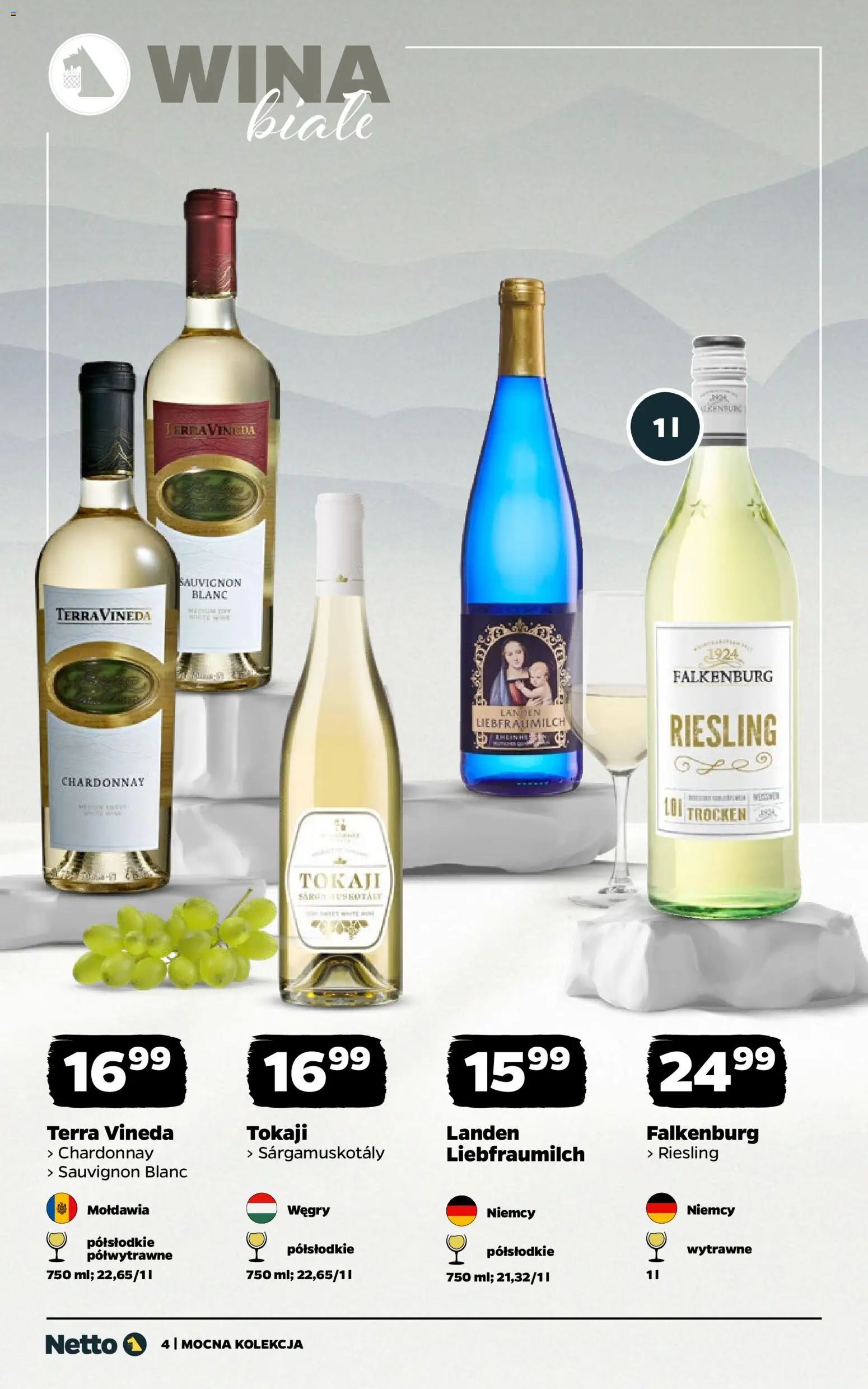 Netto gazetka - Wina od 19.01.2026 | Strona: 4 | Produkty: Riesling, Chardonnay
