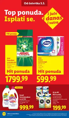 Lidl katalog - pregled Lidl kataloga - važi od 05.03.2026 | Strana: 32 | Proizvode: Deterdžent, Tečni deterdžent, Ariel, Miris