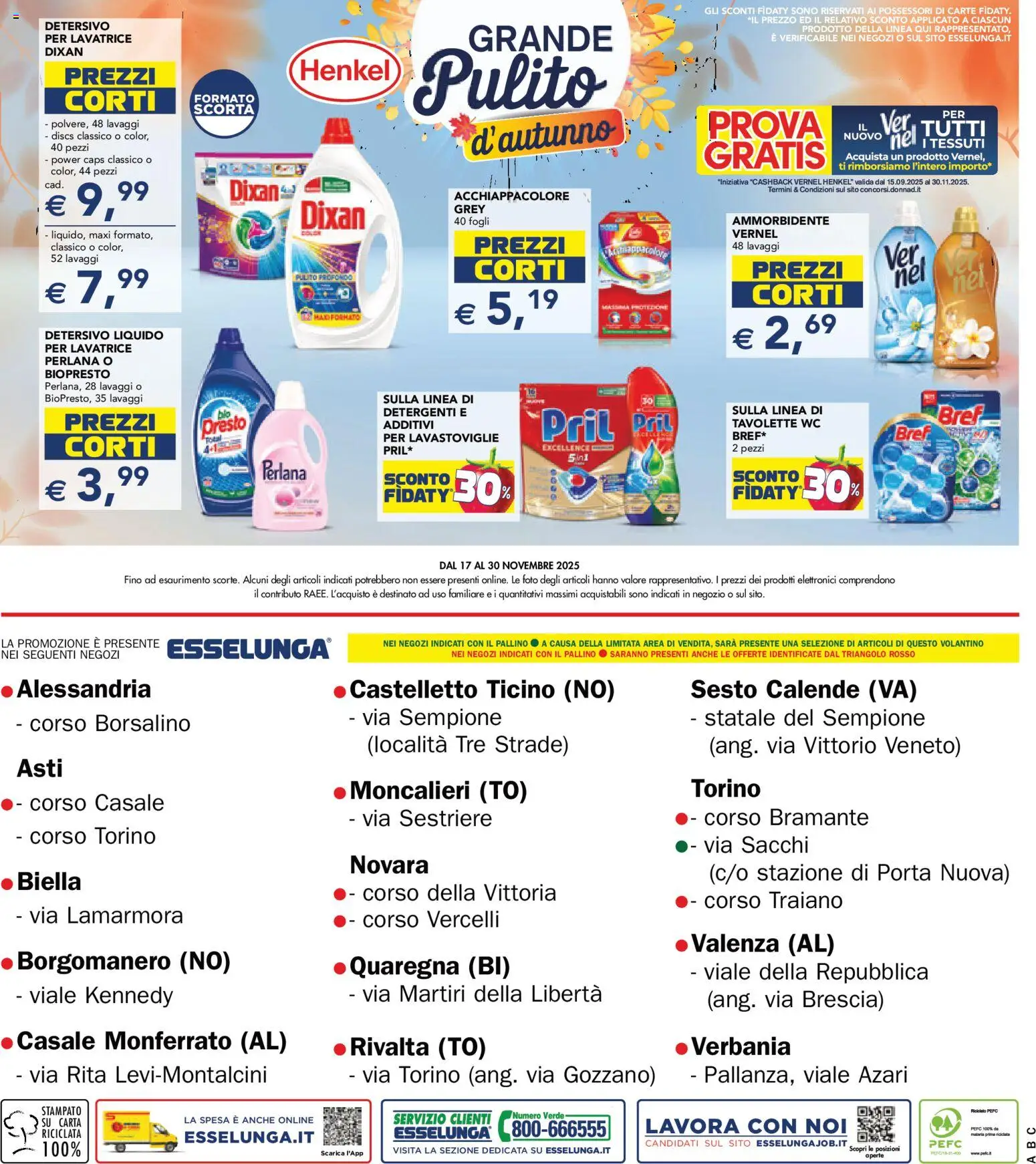 Volantino Esselunga S del 17.11.2025 | Pagina: 28 | Prodotti: Ammorbidente, Lavatrice, Lavastoviglie, WC