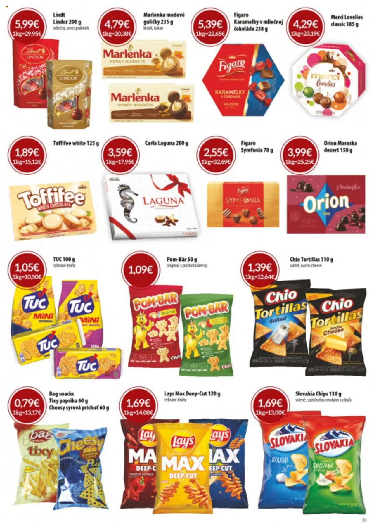 Nové CBA Verex akcie – leták je platný od 02.10.2025 | Strana: 20 | Produkty: Smotana, Lindor, Lindt, Marlenka