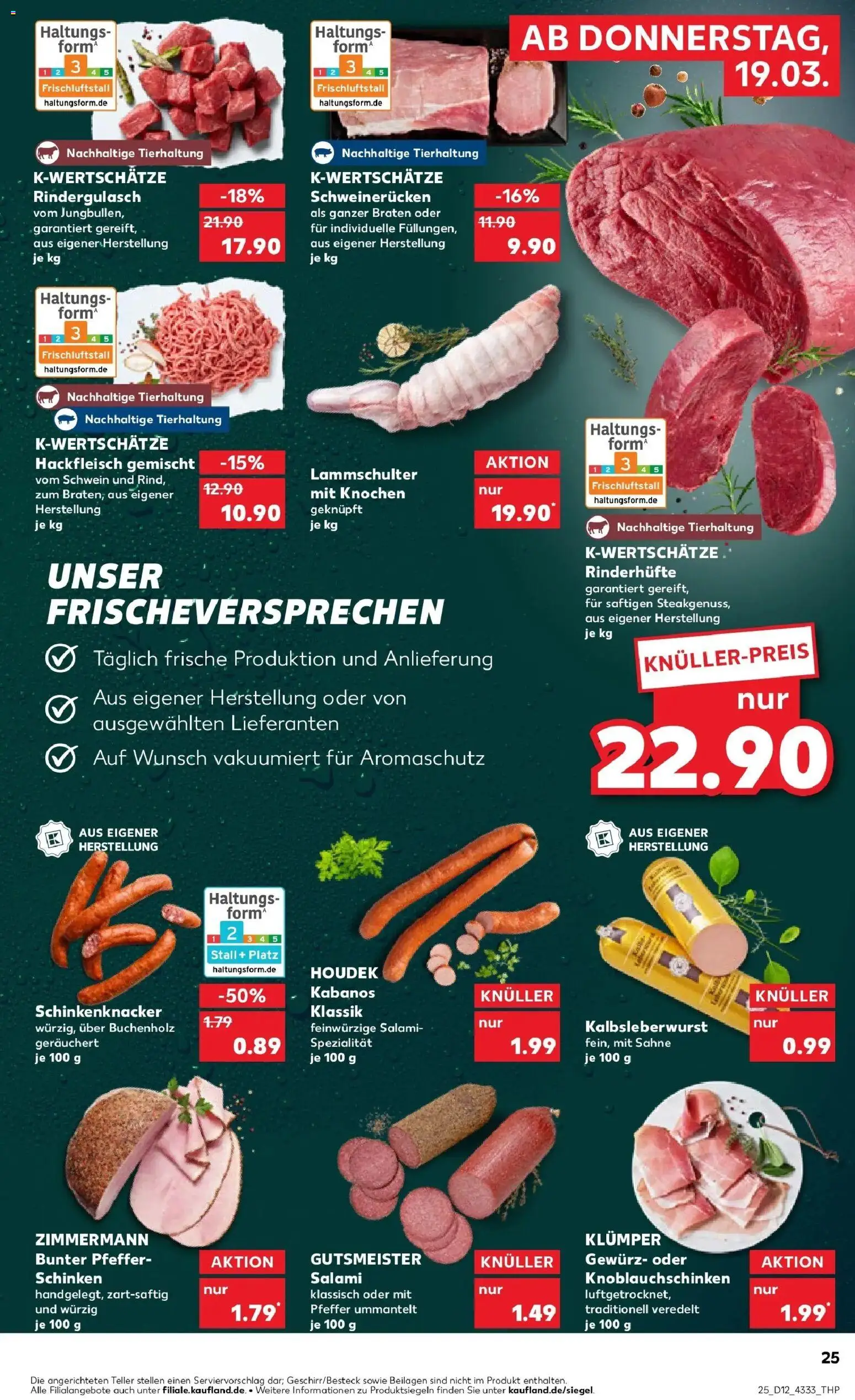 Kaufland Prospekt Greifswald	 – gültig ab 19.03.2026 | Seite: 25 | Produkte: Pfeffer, Schweinerucken, Sahne, Hackfleisch