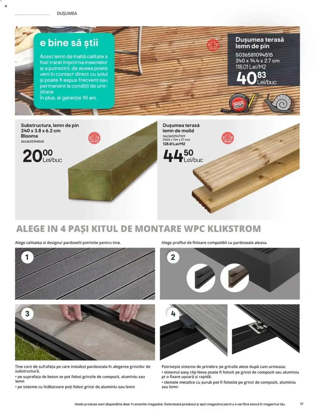 Noul catalog Brico Depot – valabil de la 23.05.2025 | Pagină: 17 | Produse: Pardoseală
