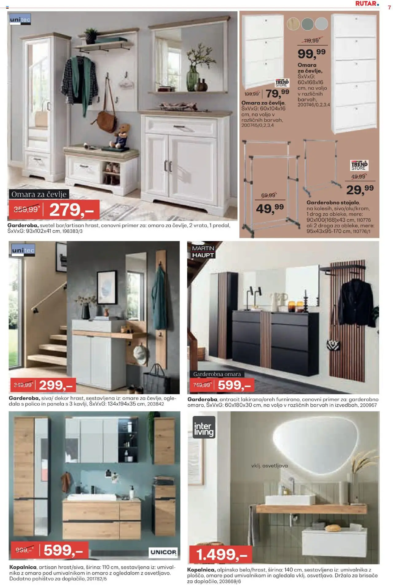 Rutar katalog │ velja od 06.08.2025 | Stran: 7 | Izdelki: Pohištvo, Omara
