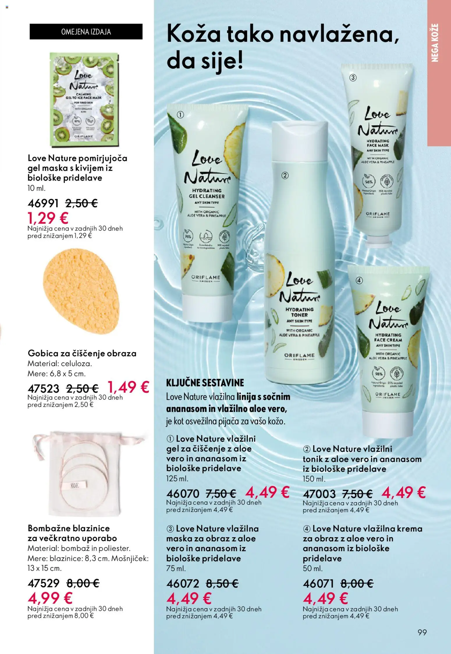 Novi Oriflame katalog ponudbe – veljaven od 22.04.2026 | Stran: 99 | Izdelki: Maska za obraz, Gobica, Krema, Maska