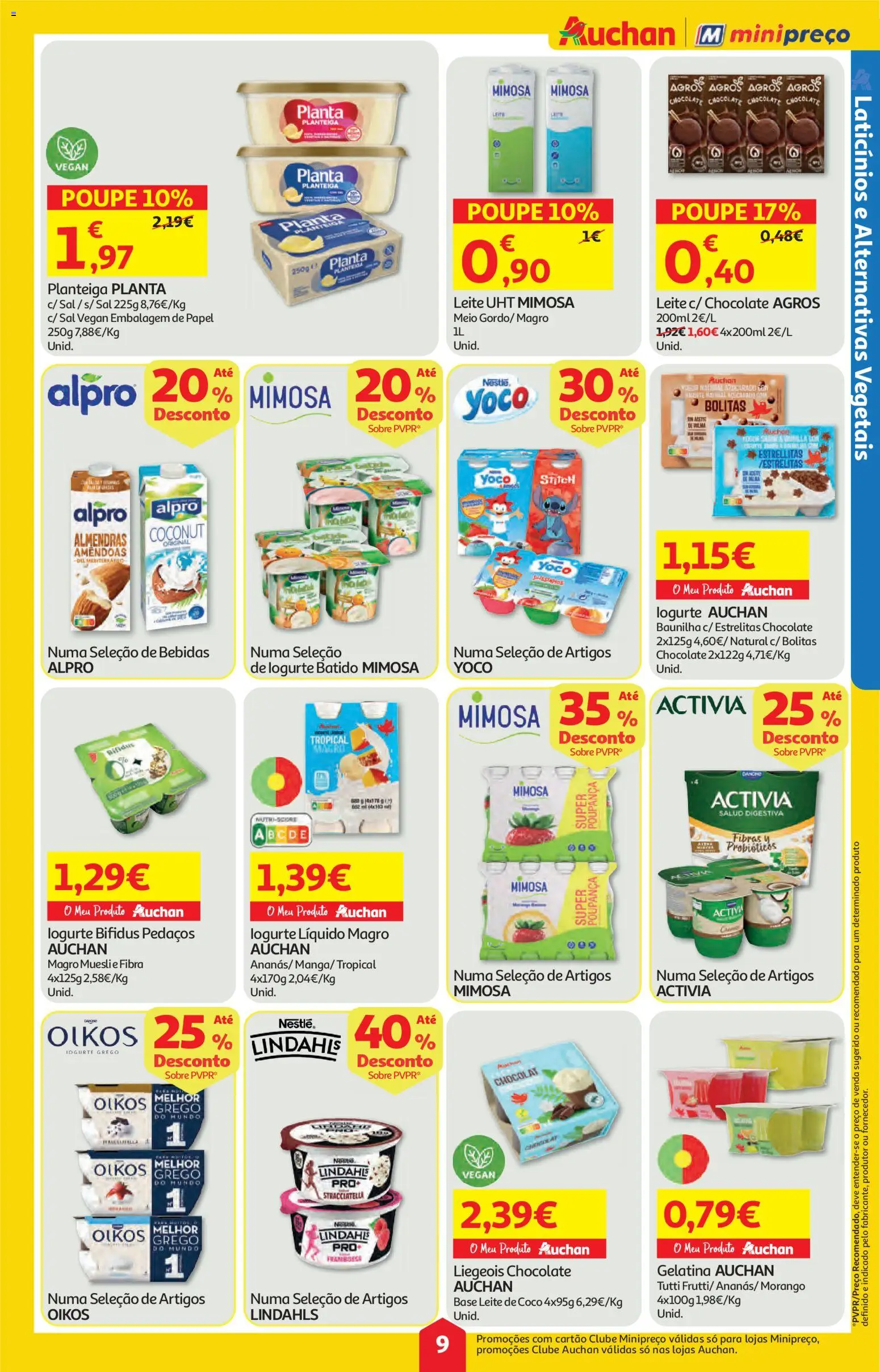 Auchan folheto │ válido de 26.02.2026 | Página: 9 | Produtos: Amêndoas, Gelatina, Base, Iogurte