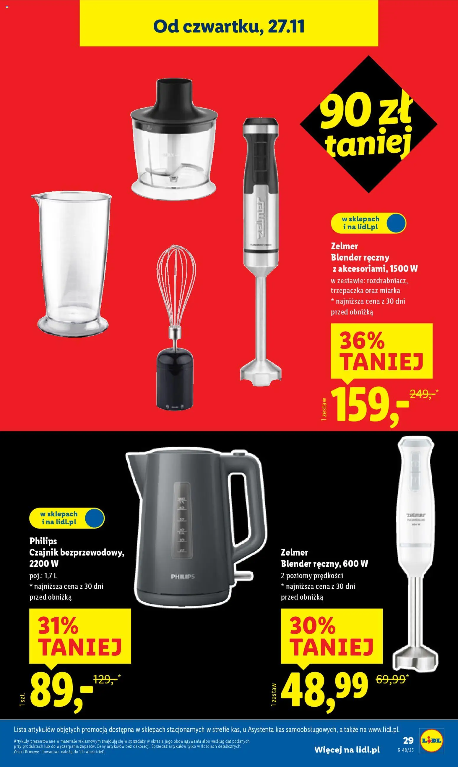 Lidl Black Friday od 24.11.2025 | Strona: 31 | Produkty: Blender ręczny, Czajnik, Trzepaczka, Blender
