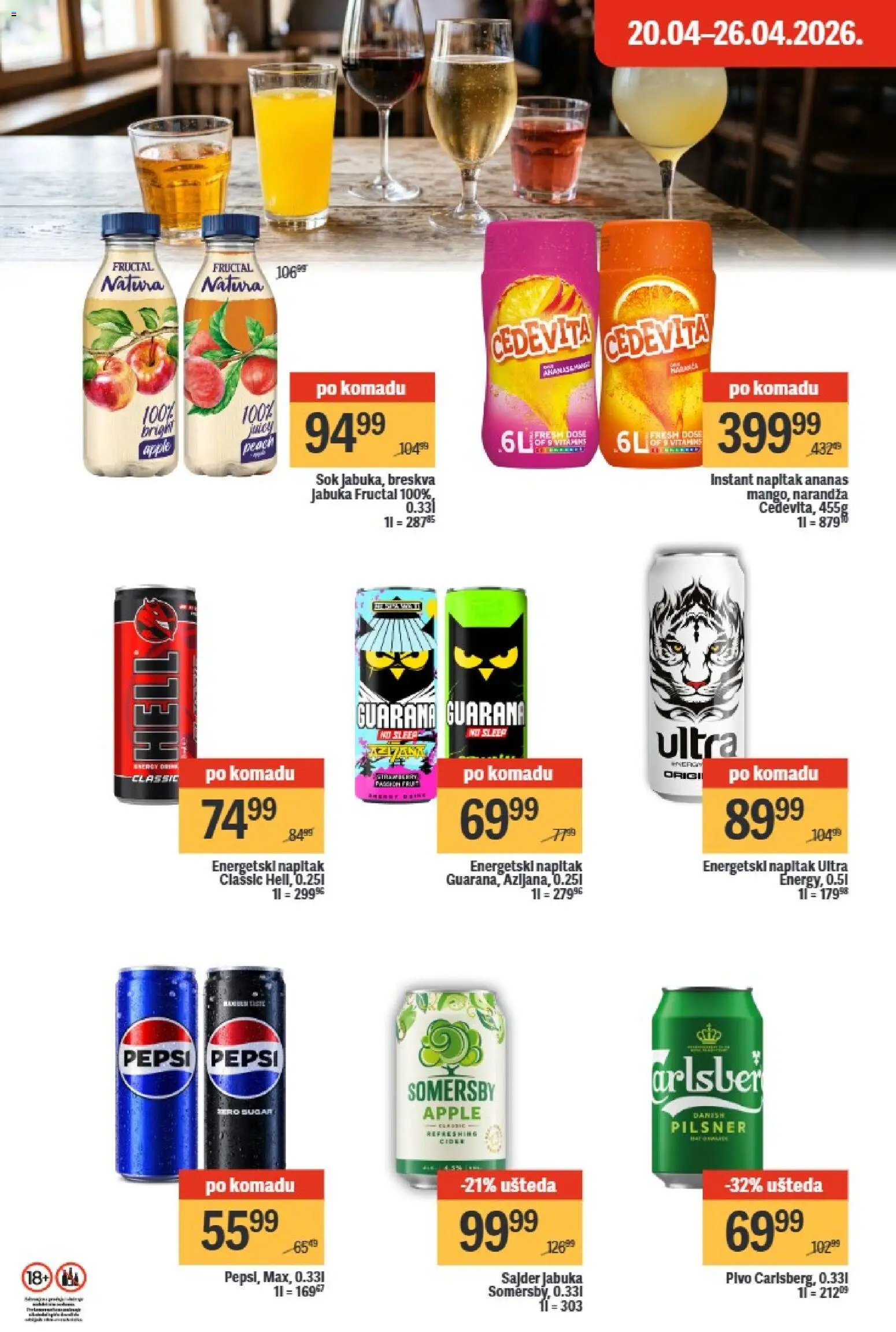 Maxi katalog - važi od 20.04.2026 | Strana: 28 | Proizvode: Somersby, Sok, Pivo, Pepsi