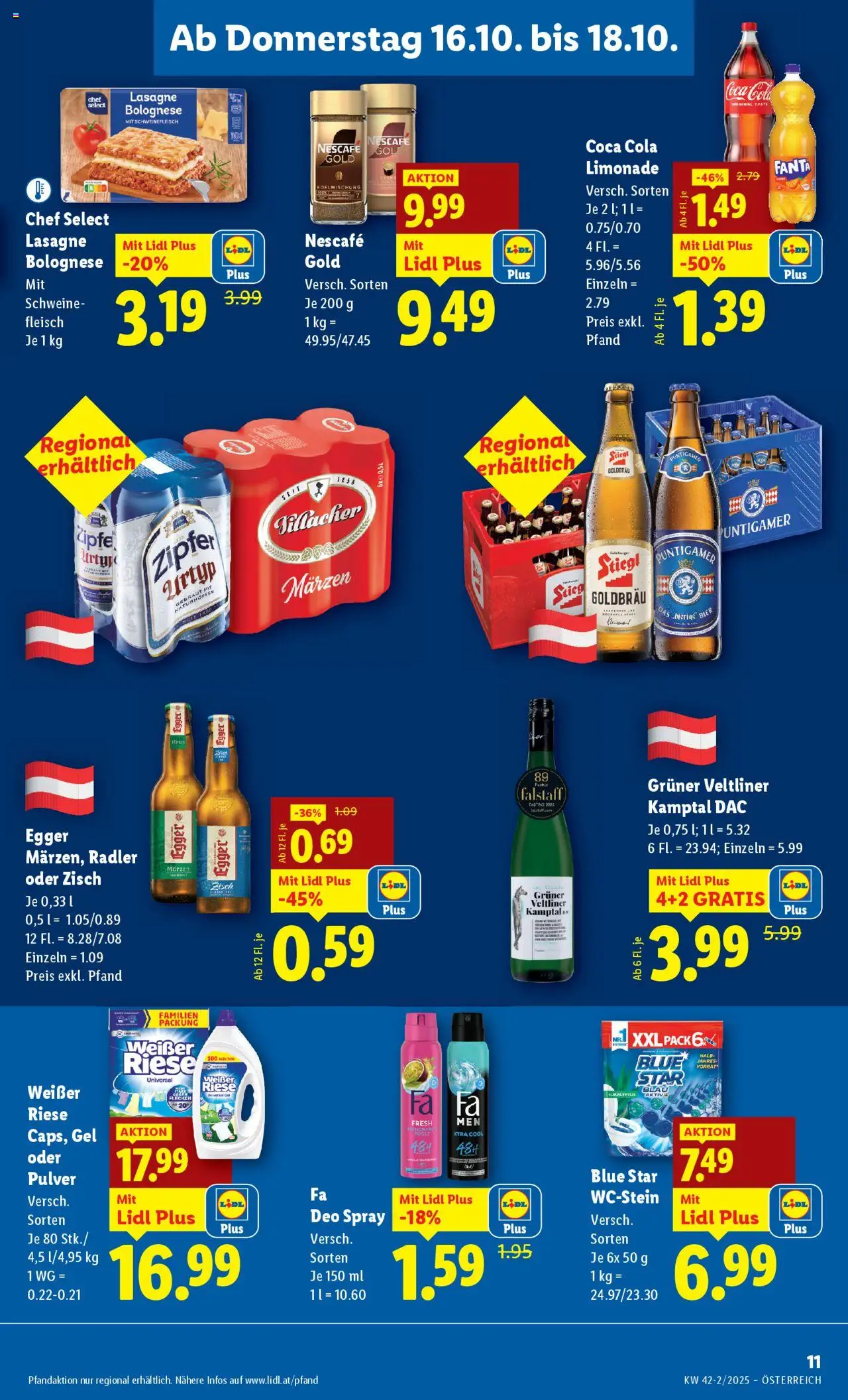 Lidl Flugblatt gültig ab 16.10.2025 | Seite: 15 | Produkte: Bier, Schweinefleisch