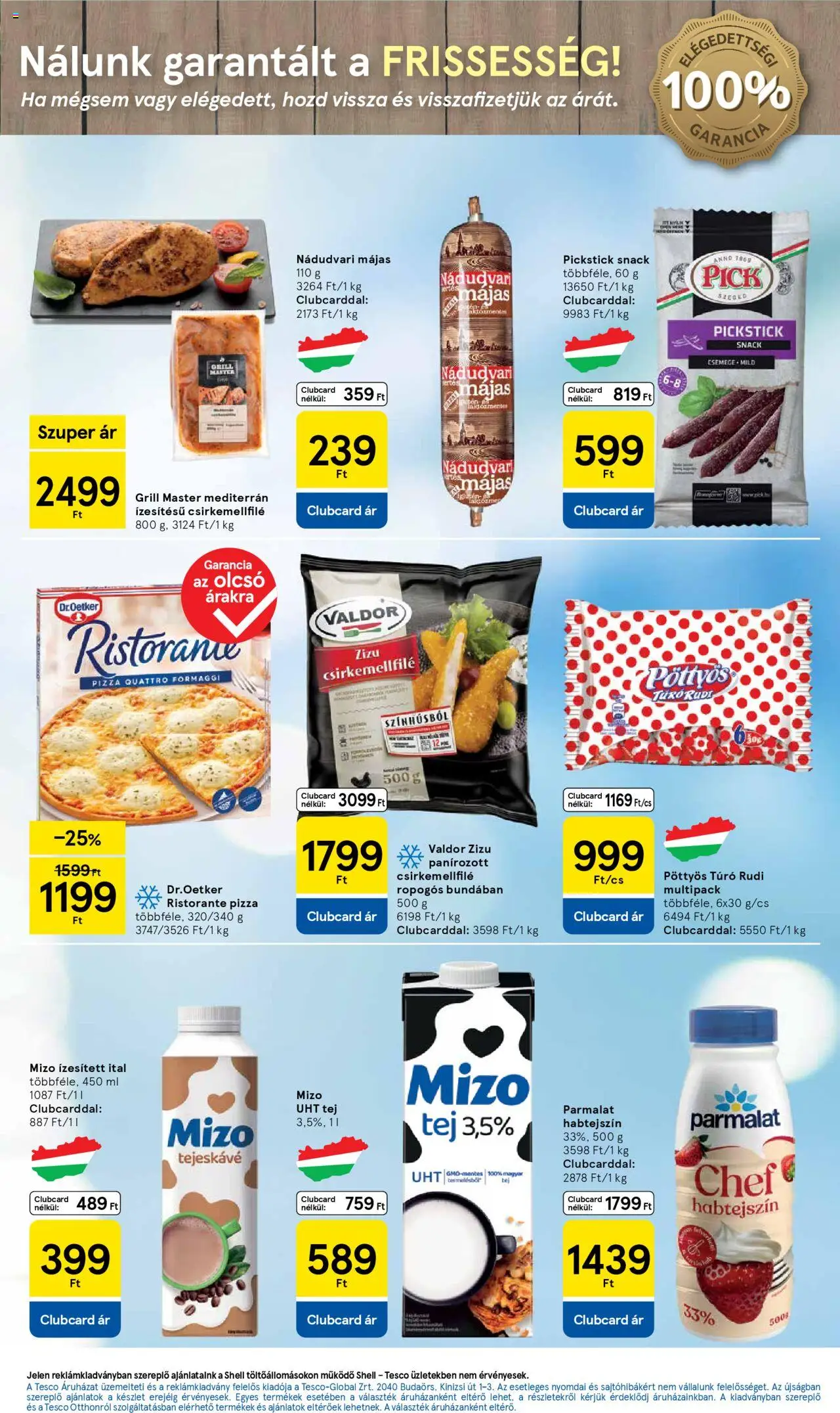 Tesco akciós ujság - amely érvényes a következő dátumtól: 05.06.2025 | Oldal: 3 | Termékek: Habtejszín, Grill, Tej, Pizza