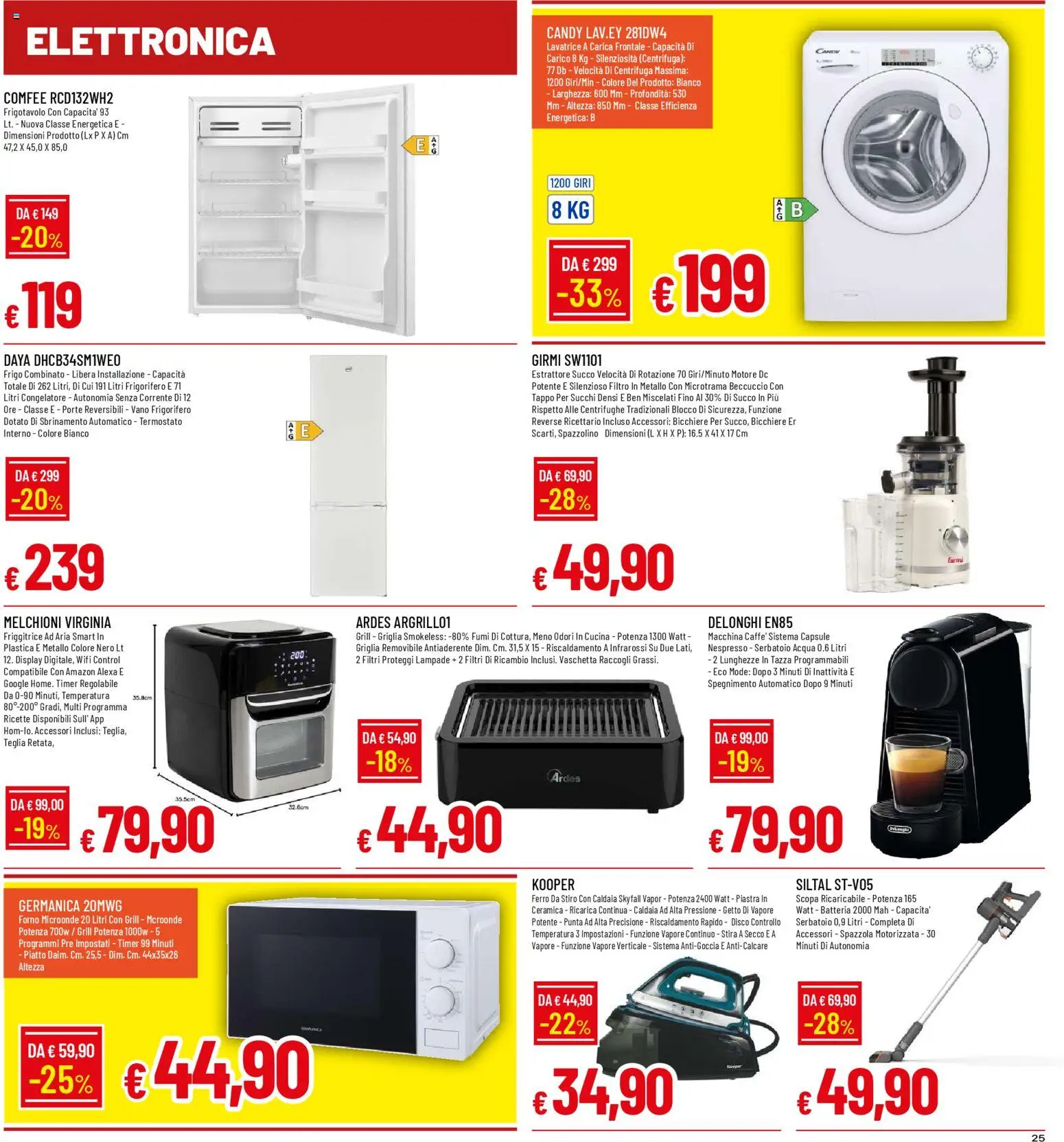 Volantino Famila del 09.04.2026 | Pagina: 25 | Prodotti: Centrifuga, Lavatrice, Frigorifero, Piatto