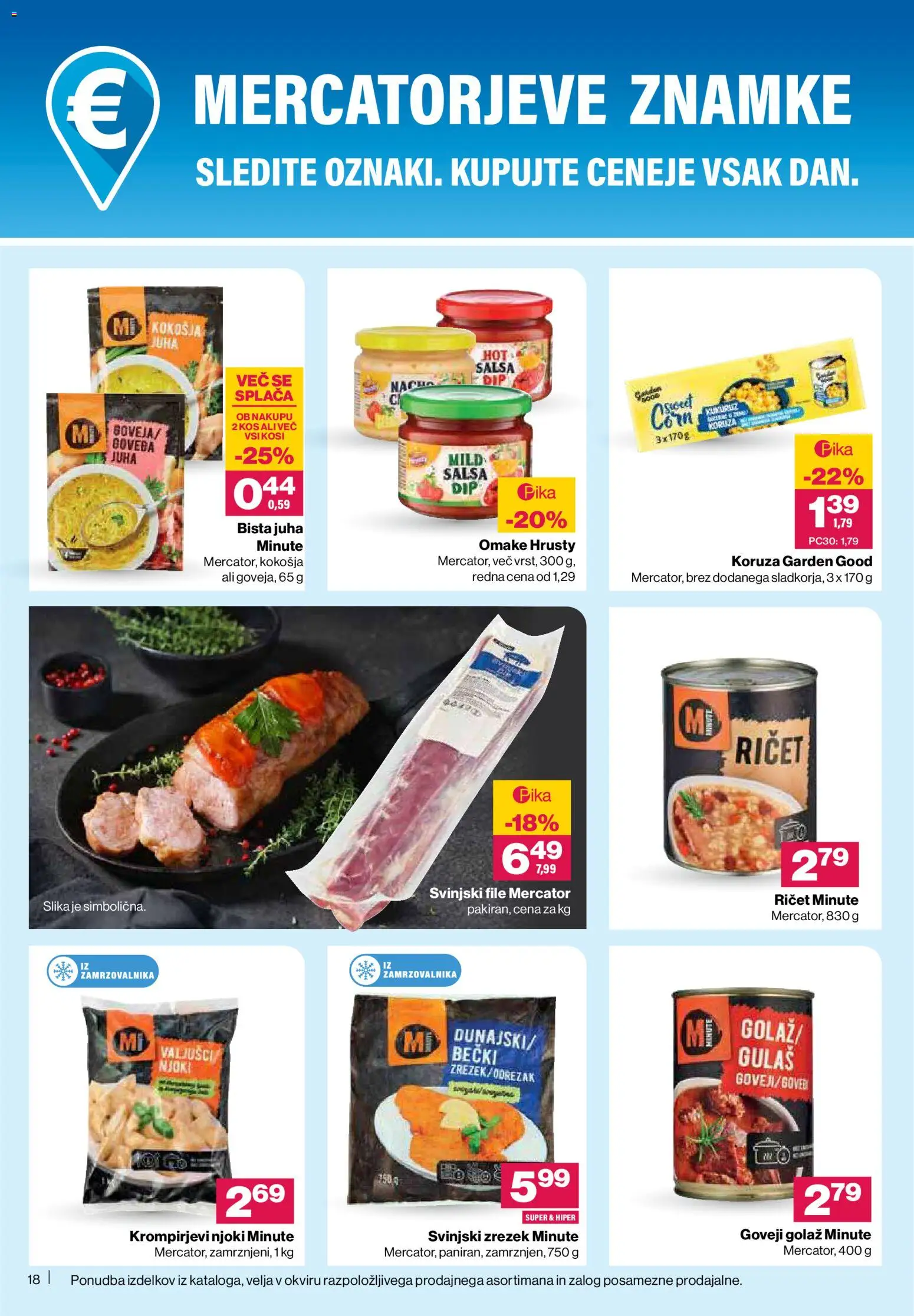 Novi Mercator katalog ponudbe – veljaven od 05.02.2026 | Stran: 18 | Izdelki: Koruza, Juha, Kos, Njoki