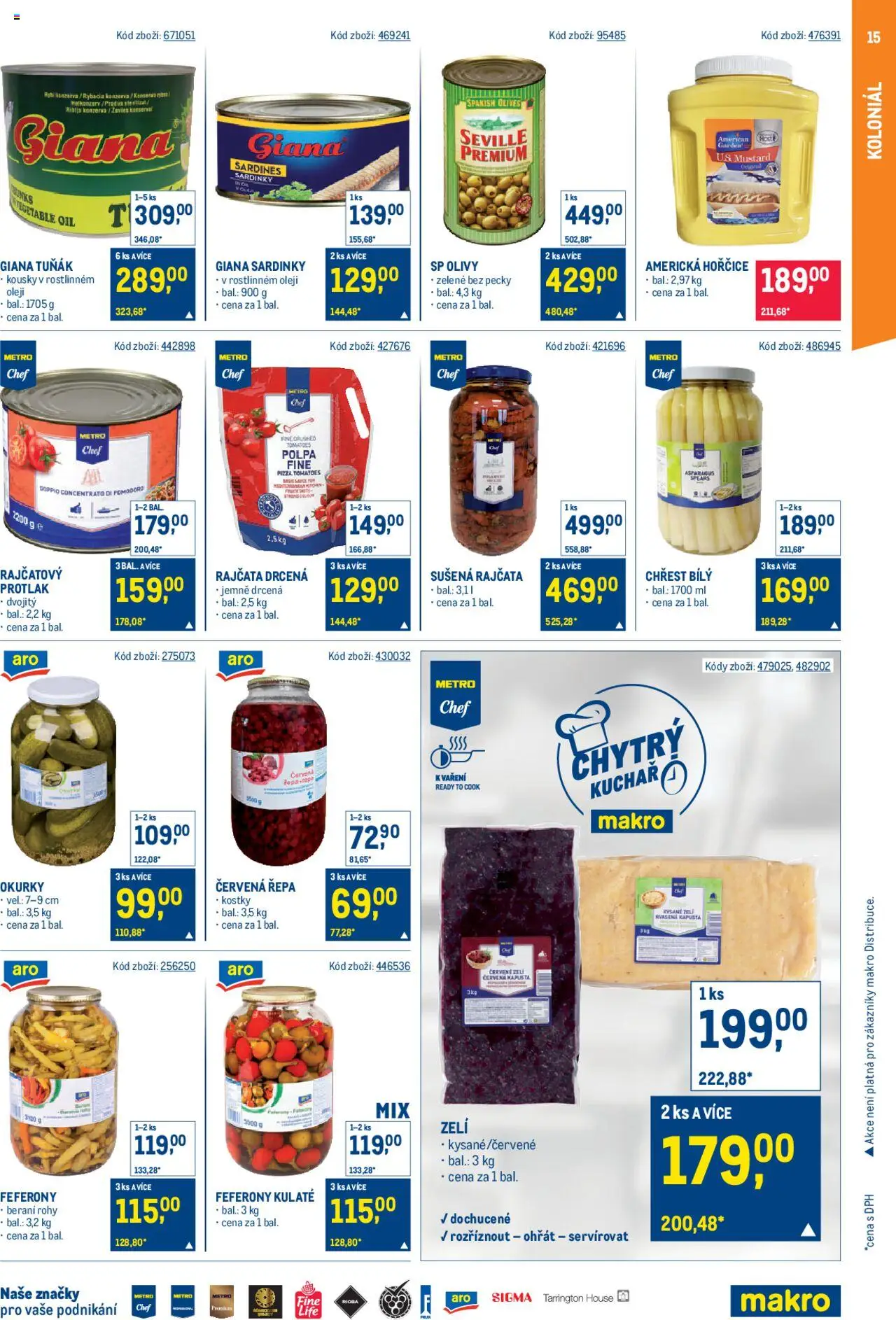 Makro leták - Gastronomie od 04.06.2025 | Strana: 15 | Produkty: Zelí, Okurky, Olivy, Kostky
