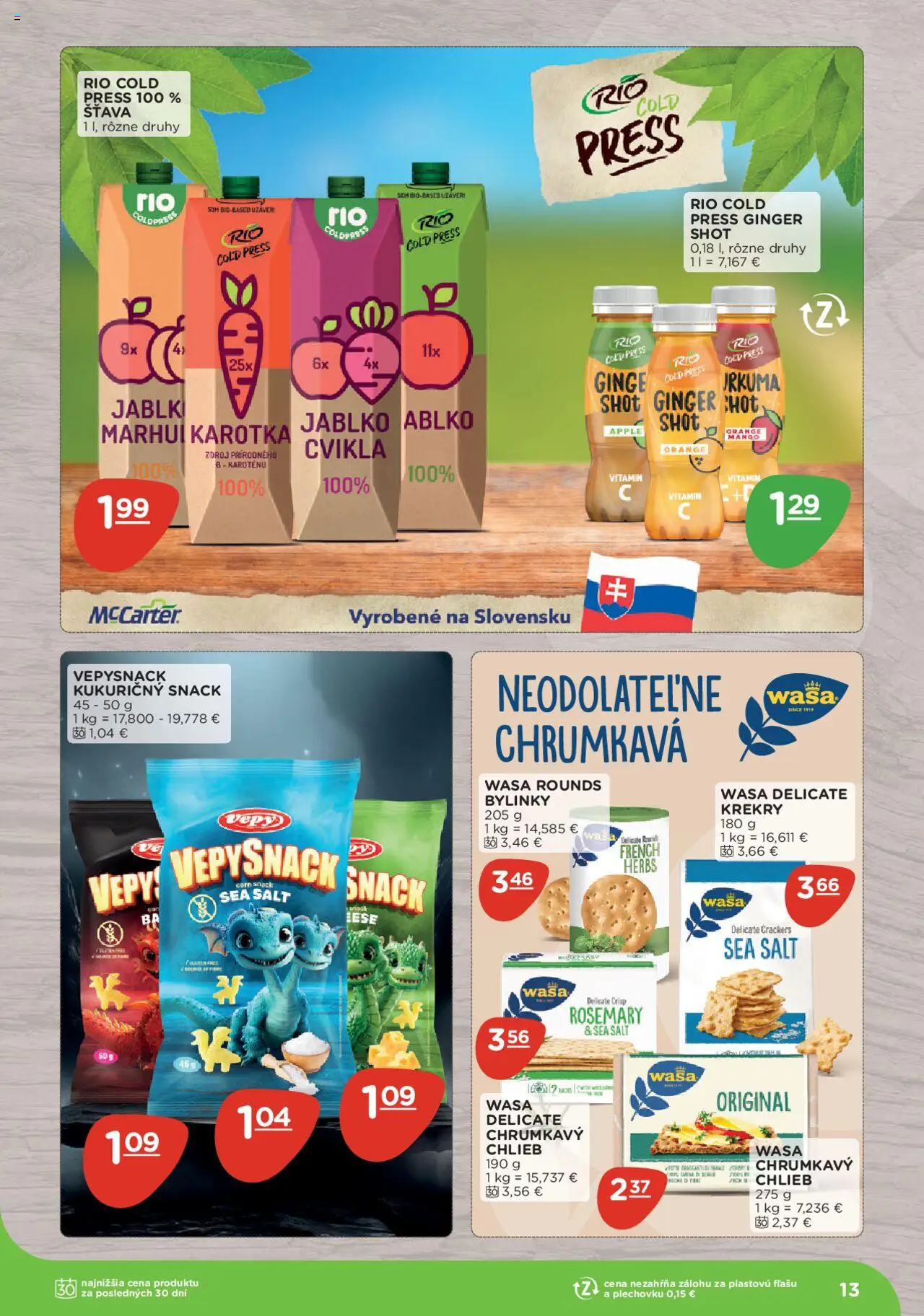 Nové Terno akcie – leták je platný od 08.09.2025 | Strana: 13 | Produkty: Chlieb, Apple, Cvikla, Mango