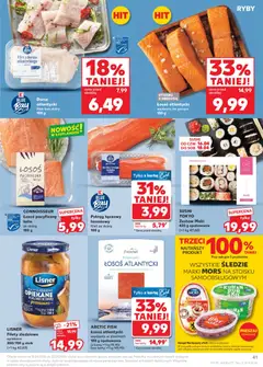 Náhled letáku Kaufland Polsko leták od 16.04.2026 | Strana: 41 | Produkty: Ryby, Losos, Filet, Karty