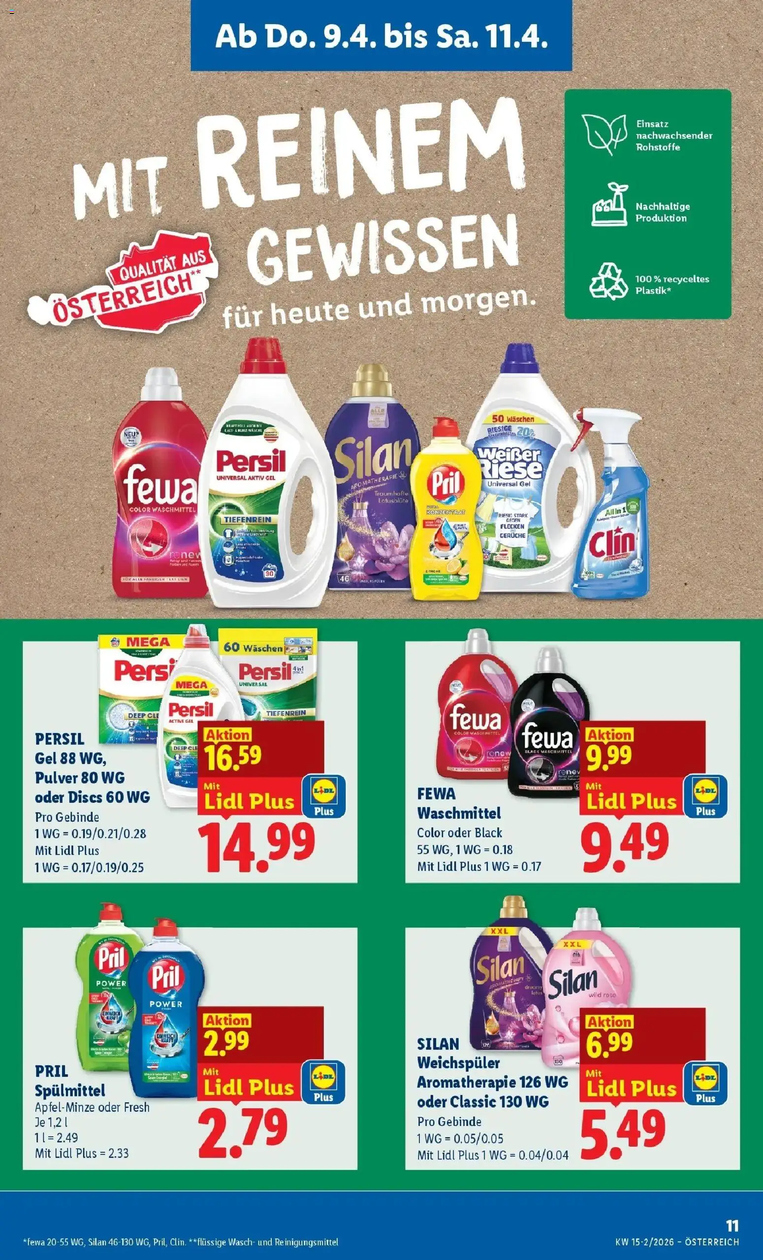Lidl Flugblatt - Wien, Langenzersdorf, Zwettl gültig ab 08.04.2026 | Seite: 13 | Produkte: Weichspüler, Waschmittel
