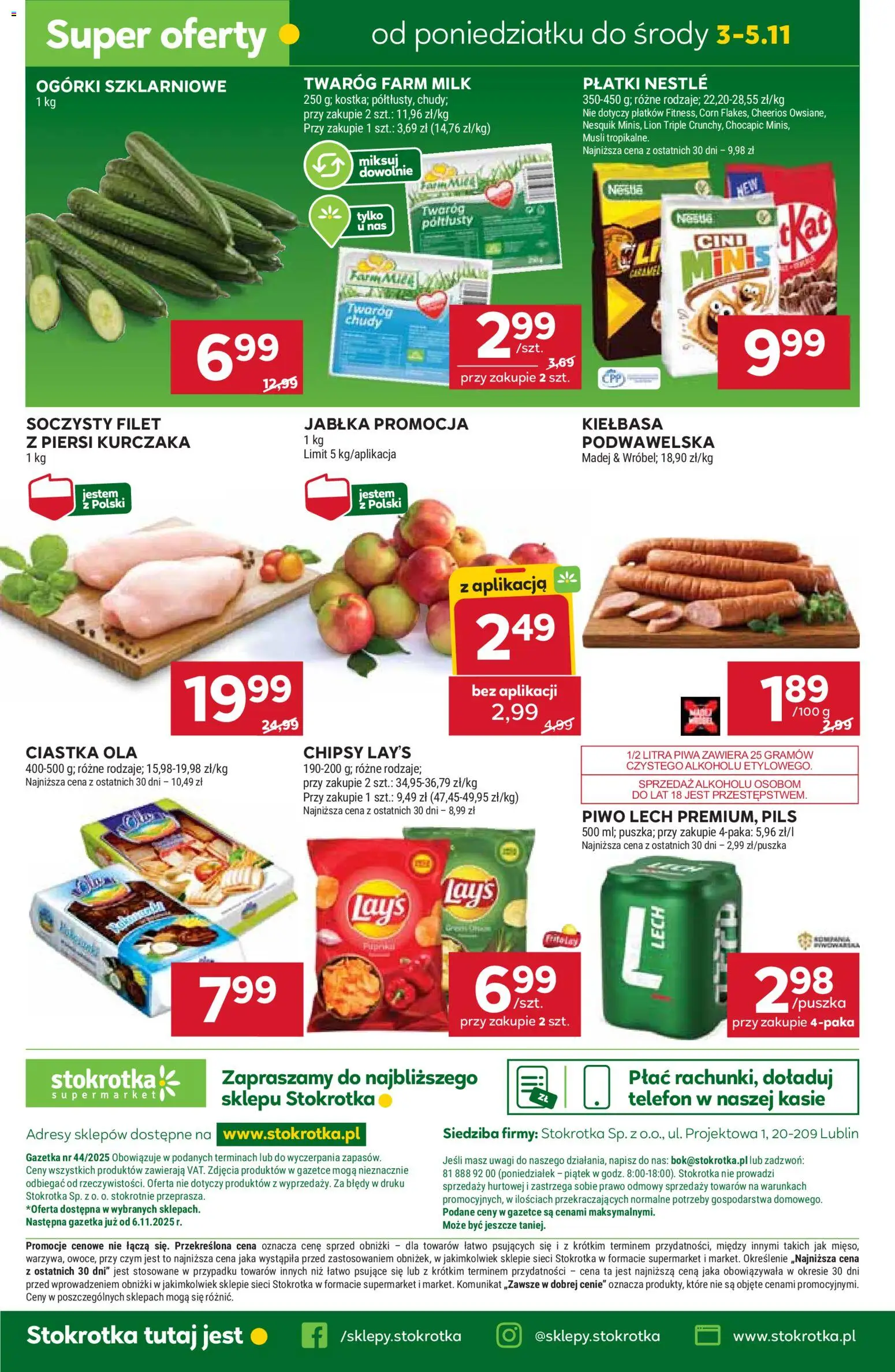 Stokrotka Gazetka od 30.10.2025 | Strona: 37 | Produkty: Kiełbasa, Twaróg chudy, Piersi, Musli