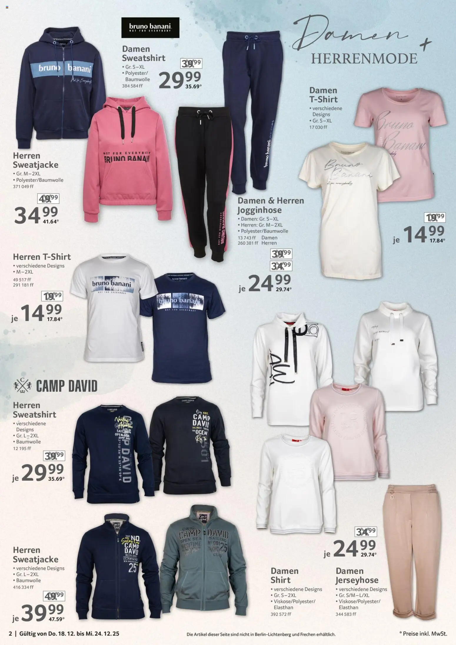 Selgros  Non Food – gültig ab 18.12.2025 | Seite: 2 | Produkte: Shirt, Sweatjacke, Sweatshirt