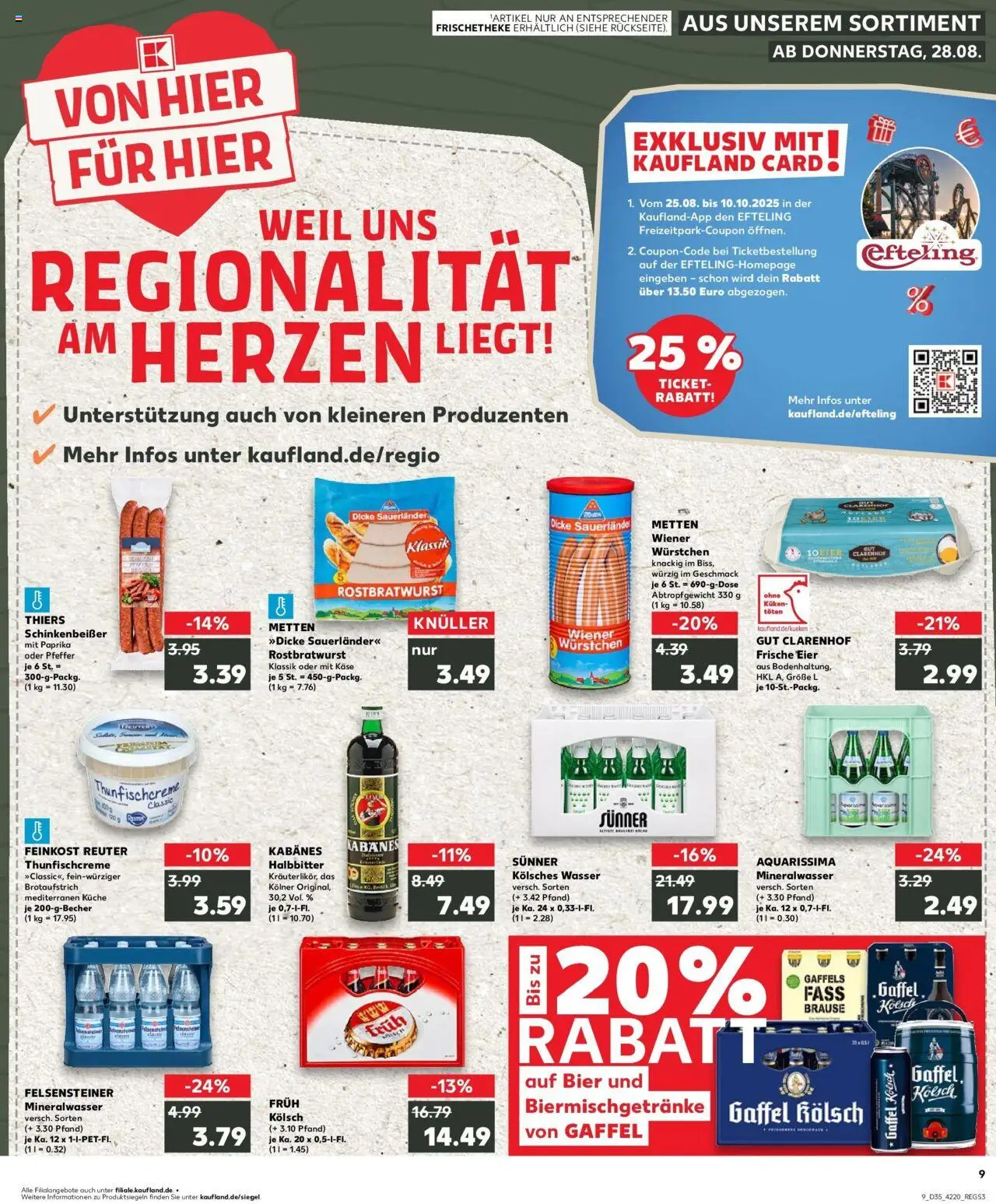 Kaufland prospekt Köln	 - gültig ab dem 31.08.2025 | Seite: 20 | Produkte: Wiener wurstchen, Bier, Küche, Pfeffer
