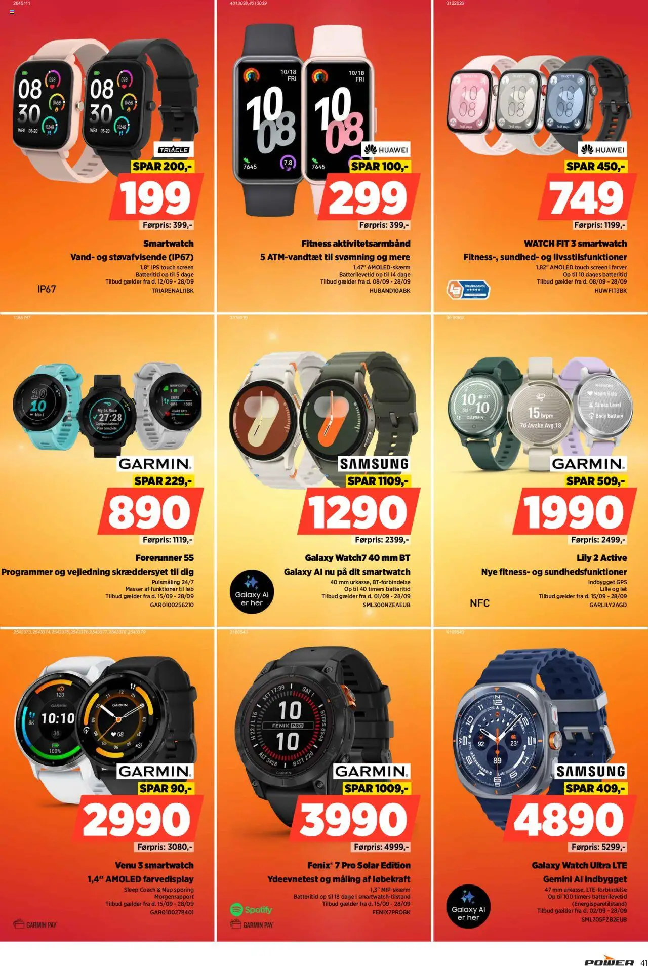 Power tilbudsavis – gyldig fra 19.09.2025 | Side: 41 | Produkter: GPS, Maling, Smartwatch