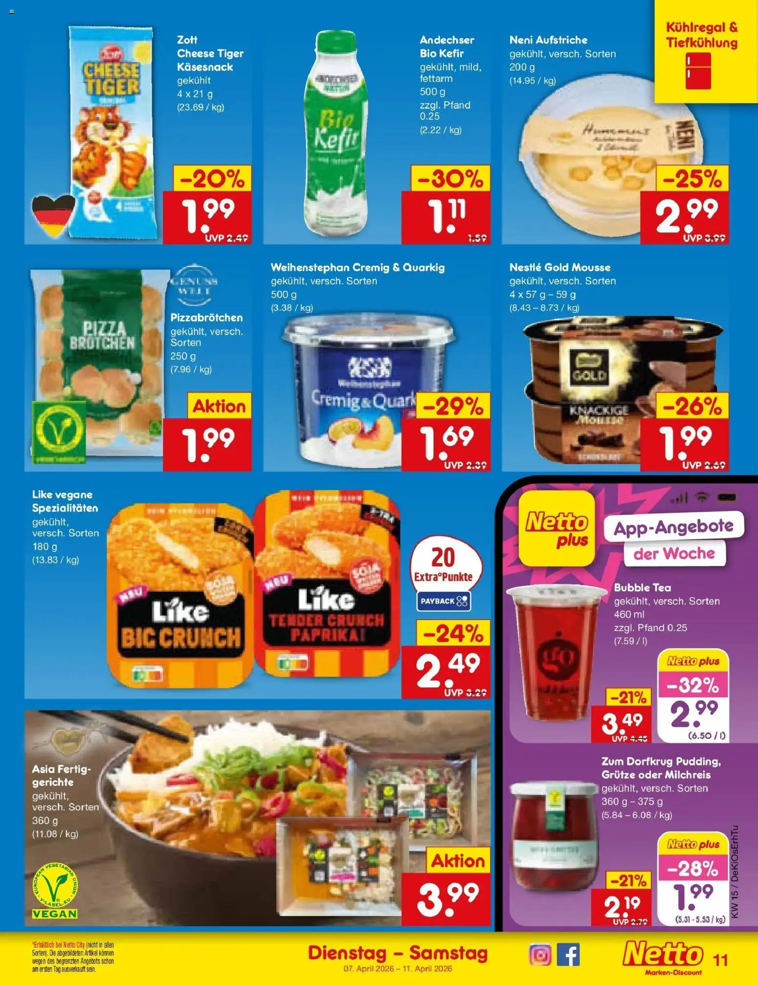 Netto Marken-Discount Prospekt Lahr-Langenwinkel	 – gültig ab 05.04.2026 | Seite: 13 | Produkte: Kefir, Pizza