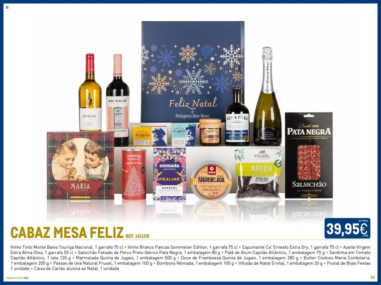 Makro Cabazes de Natal 2025 │ válido de 14.10.2025 | Página: 4 | Produtos: Marmelada, Atum, Mesa, Vinho