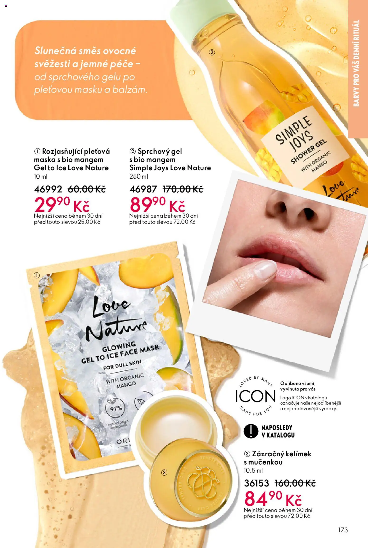 Oriflame katalog č.03/2026 od 11.02.2026 | Strana: 173 | Produkty: Sprchový gel, Mango, Barvy, Maska