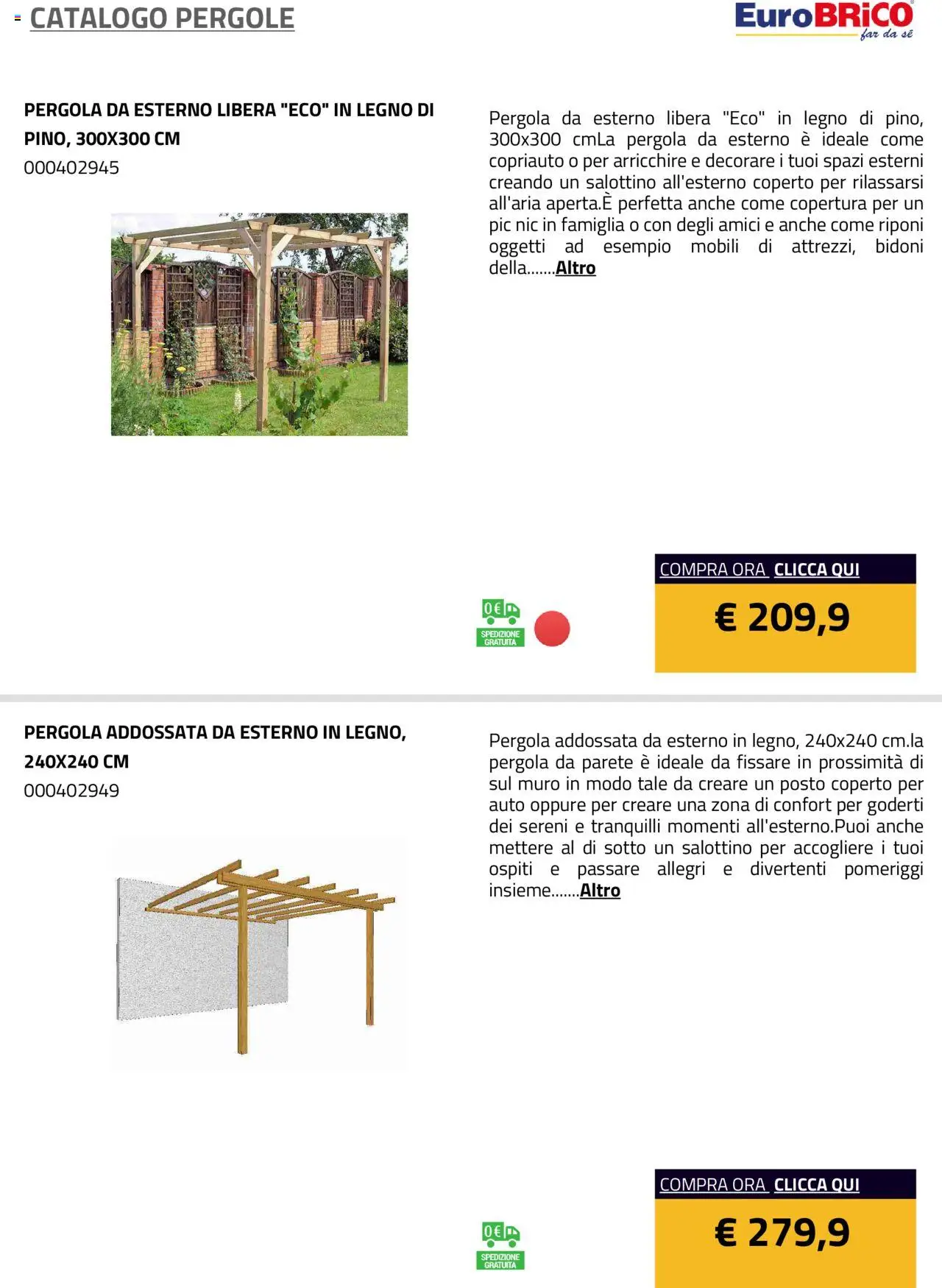 Volantino Eurobrico del 23.07.2025 | Pagina: 12 | Prodotti: Pergola