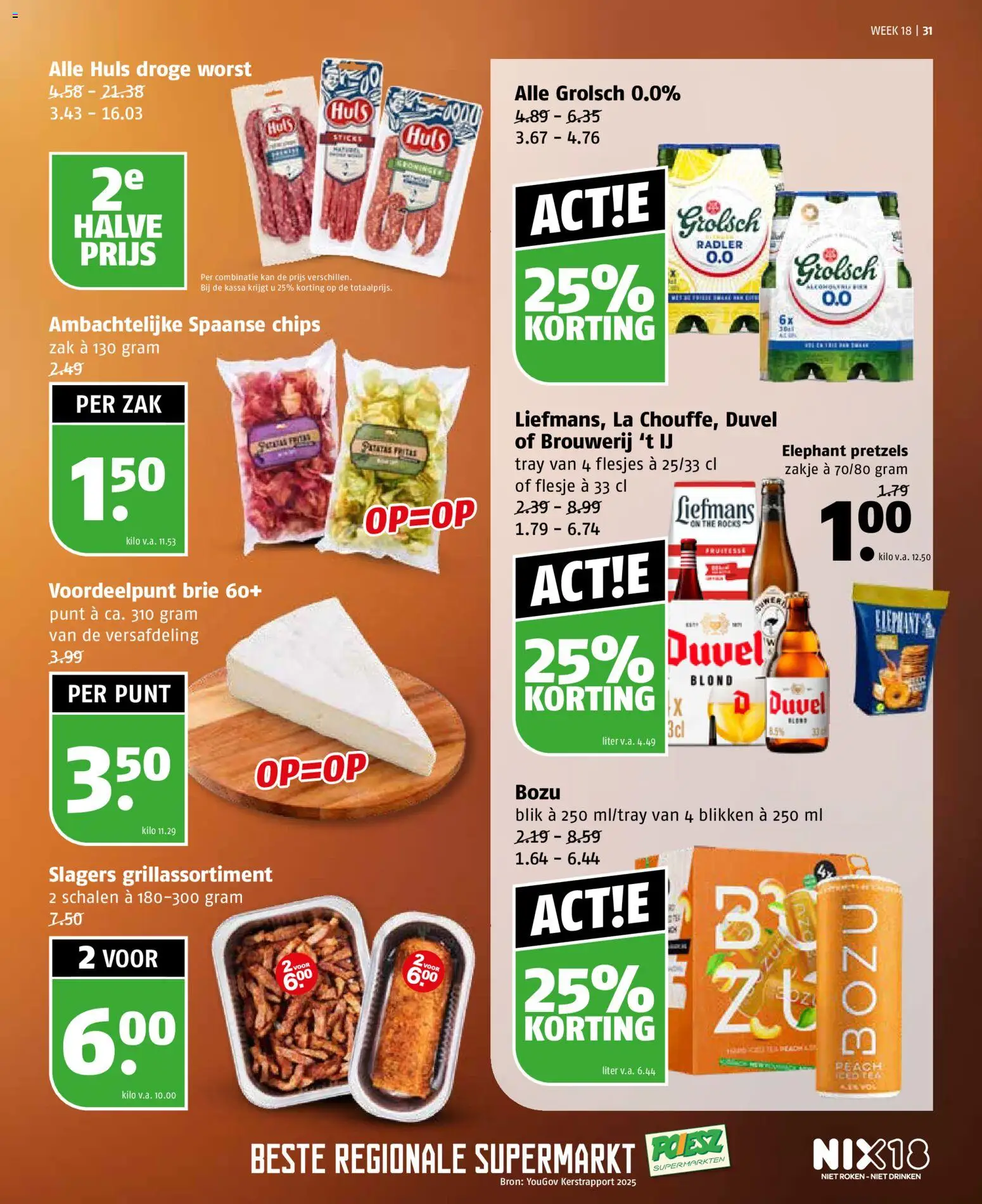 {H1} | Pagina: 31 | Producten: Kan, Worst, Brie, Zak